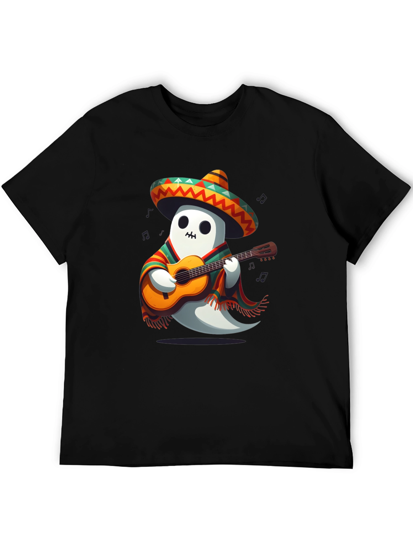 Mariachi Ghost T-Shirt - Playful Halloween Tee