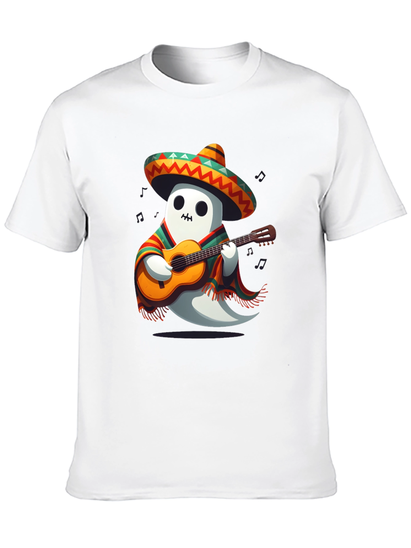 Mariachi Ghost T-Shirt - Playful Halloween Tee
