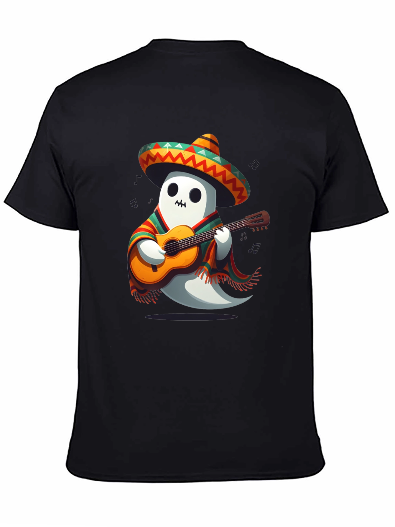 Mariachi Ghost T-Shirt - Playful Halloween Tee