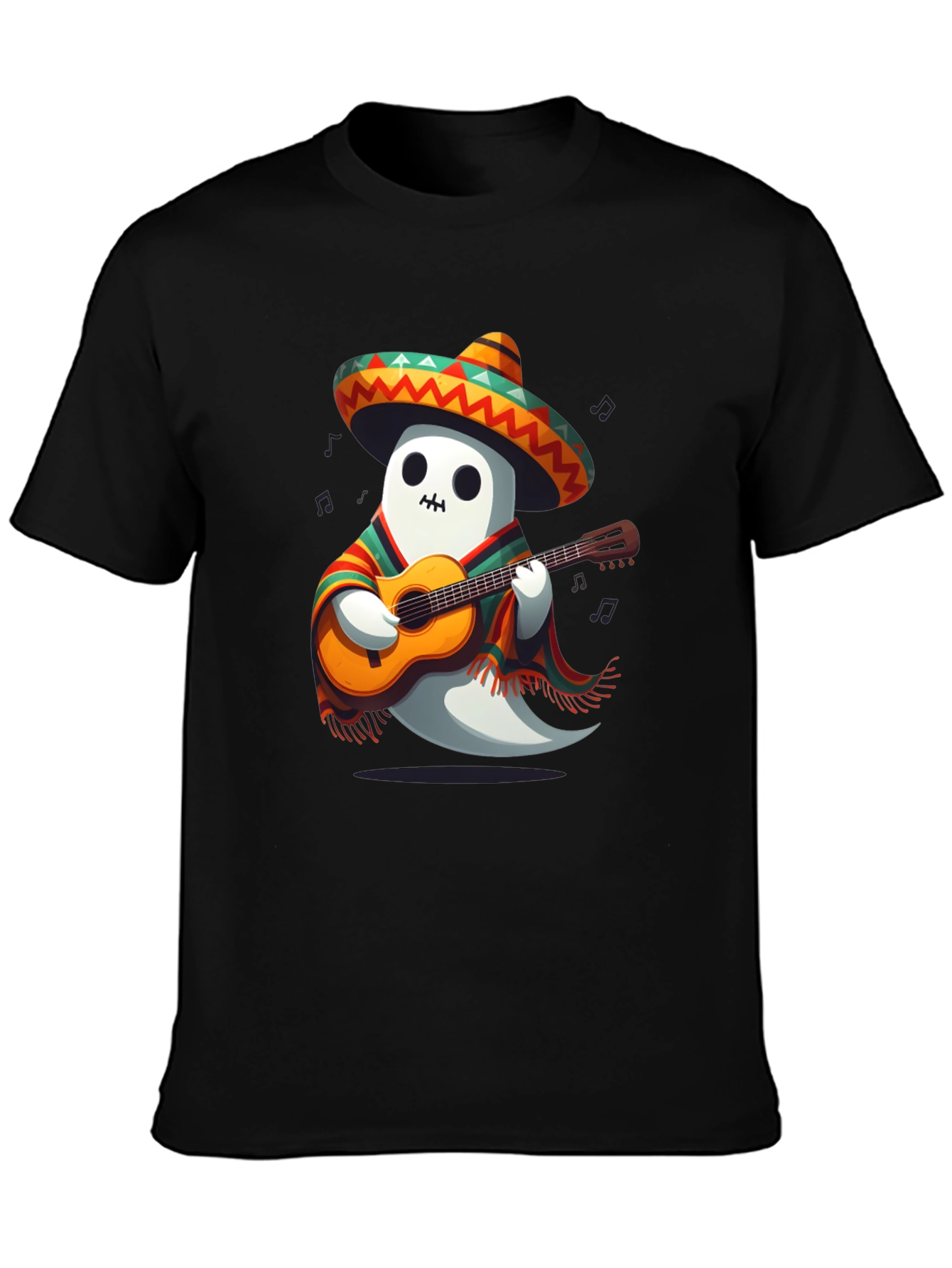 Mariachi Ghost T-Shirt - Playful Halloween Tee