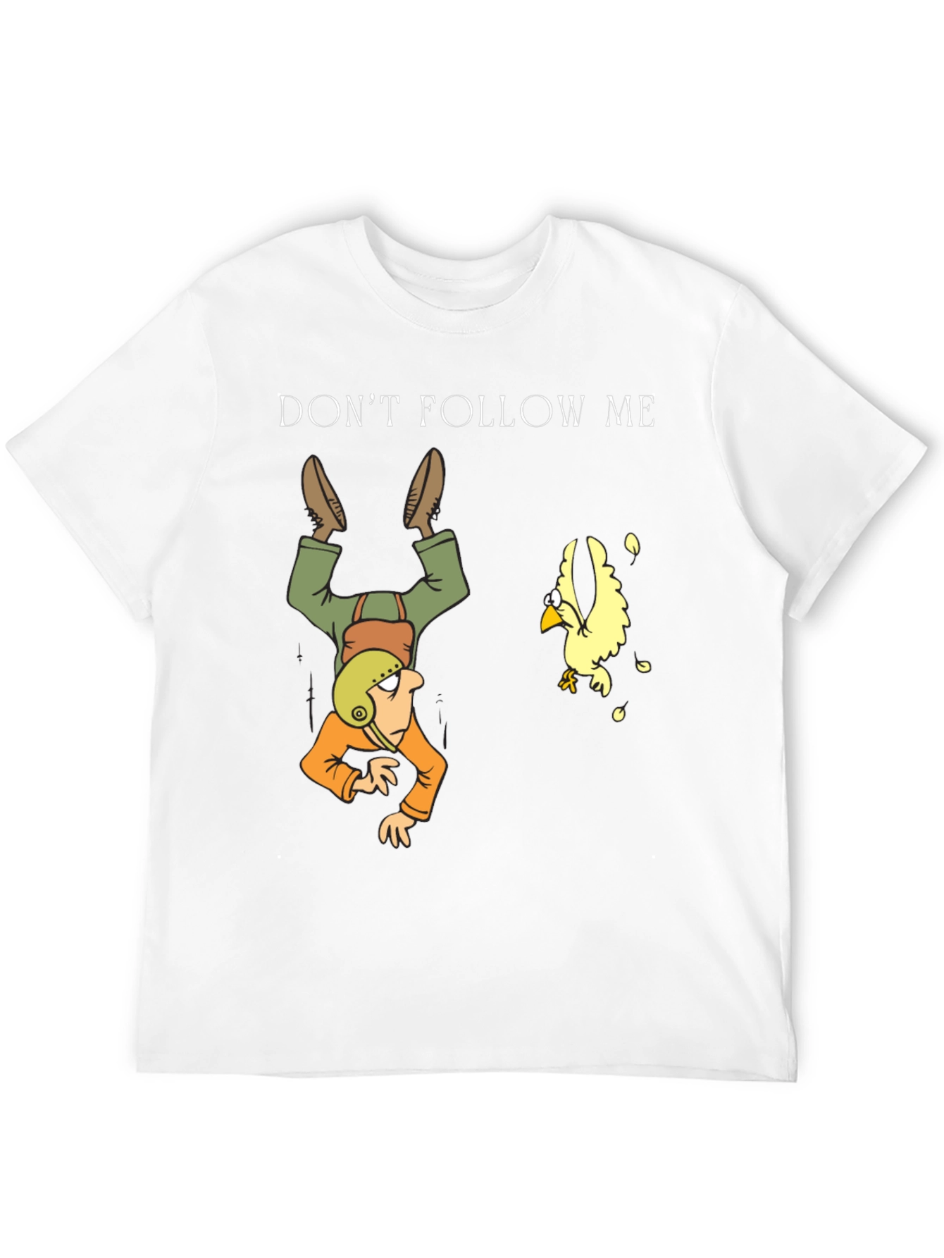 Dont Follow Me Upside Down Man Black T-Shirt