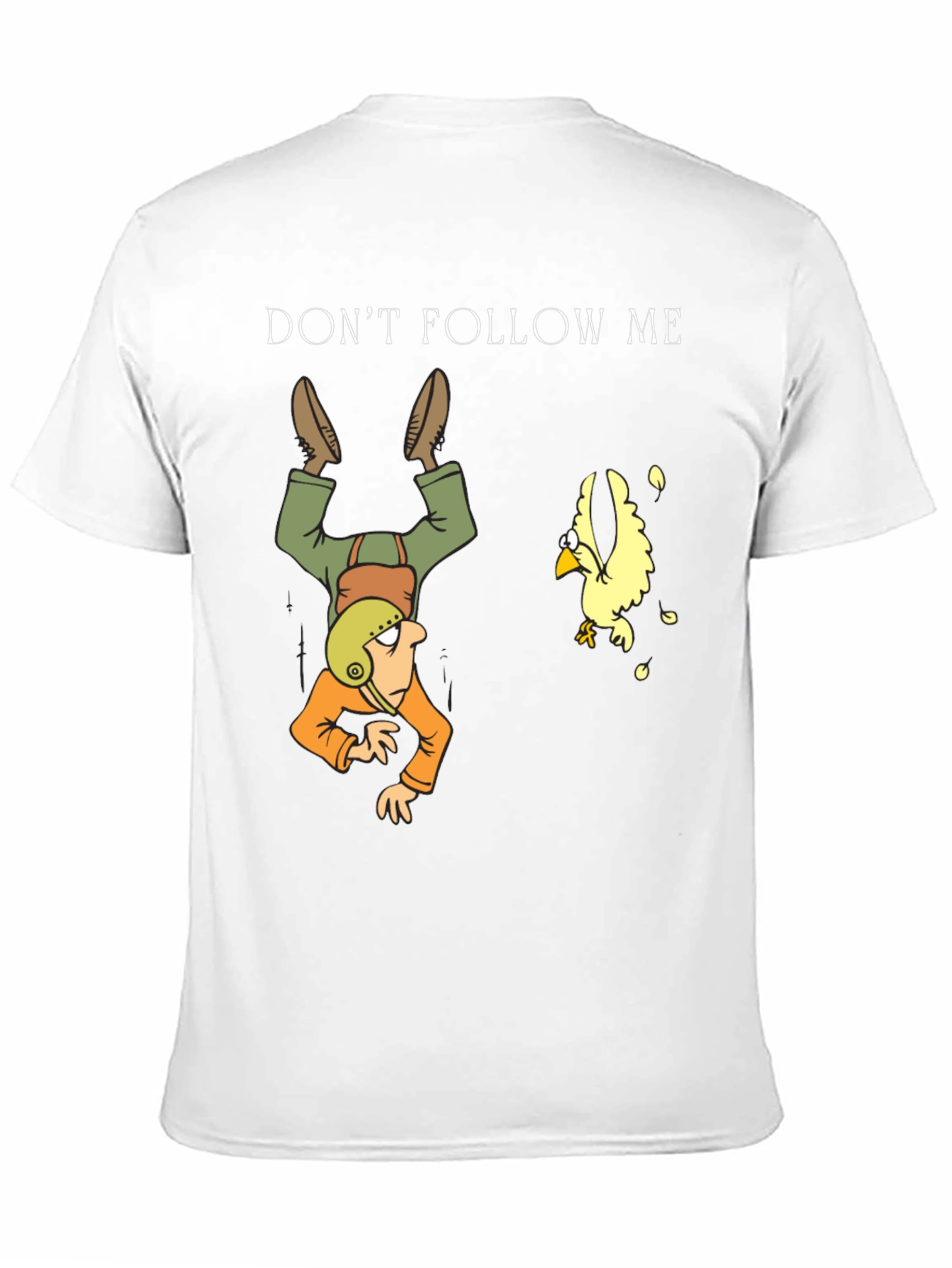 Dont Follow Me Upside Down Man Black T-Shirt