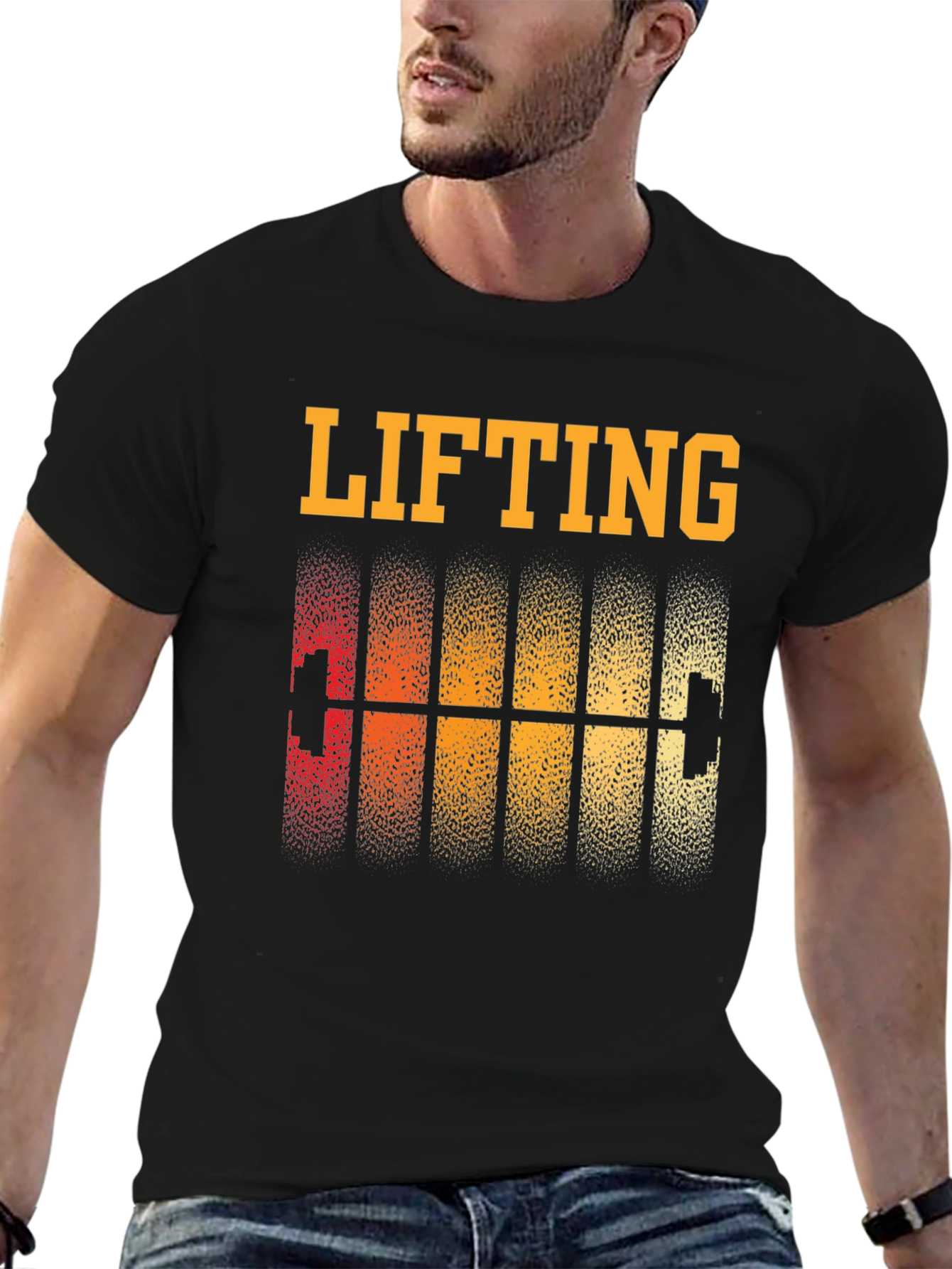 Lifting Graphic Tee - Retro Fitness Shirt