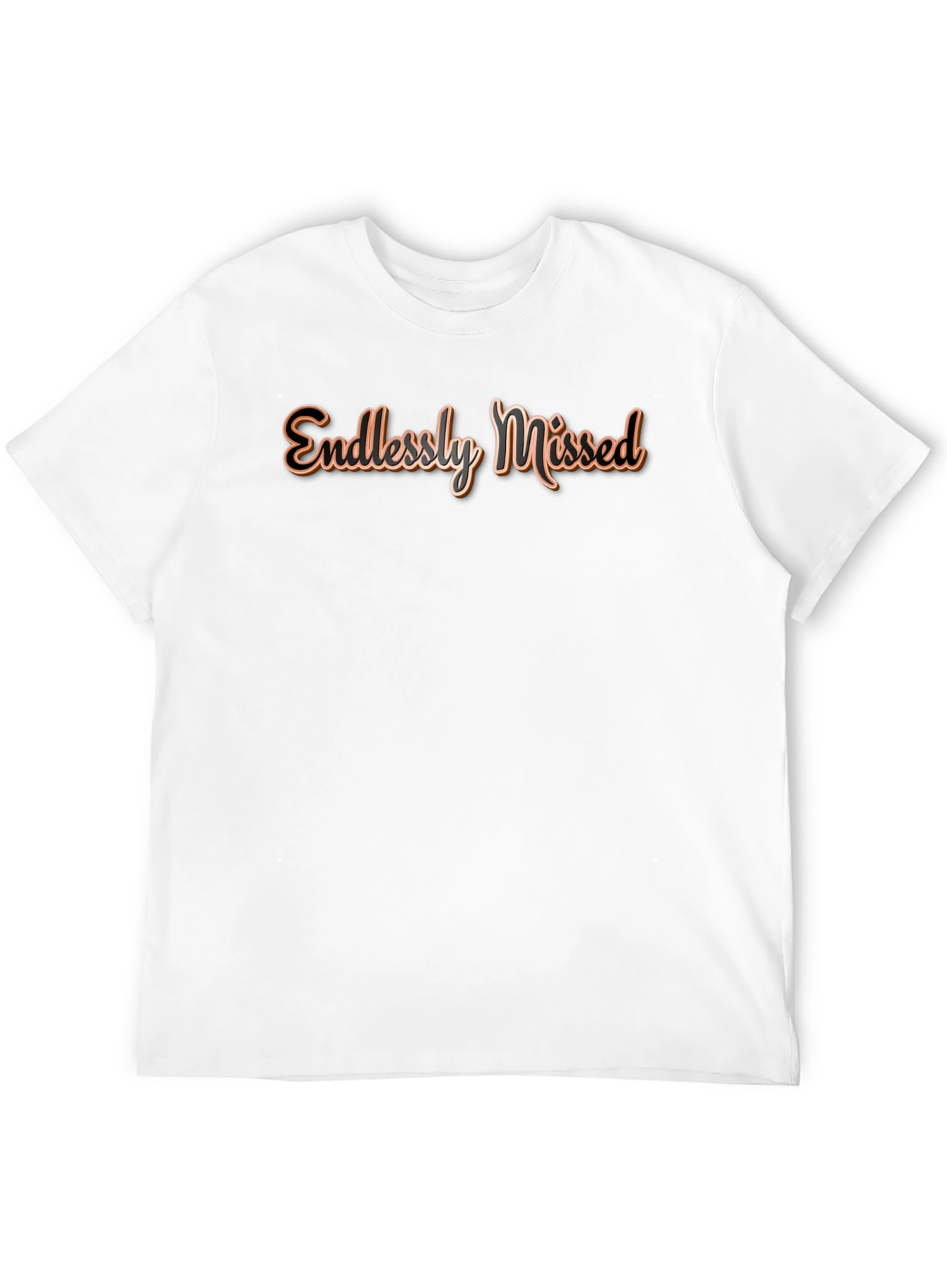Endlessly Missed Graphic Tee - Soft Black Cotton