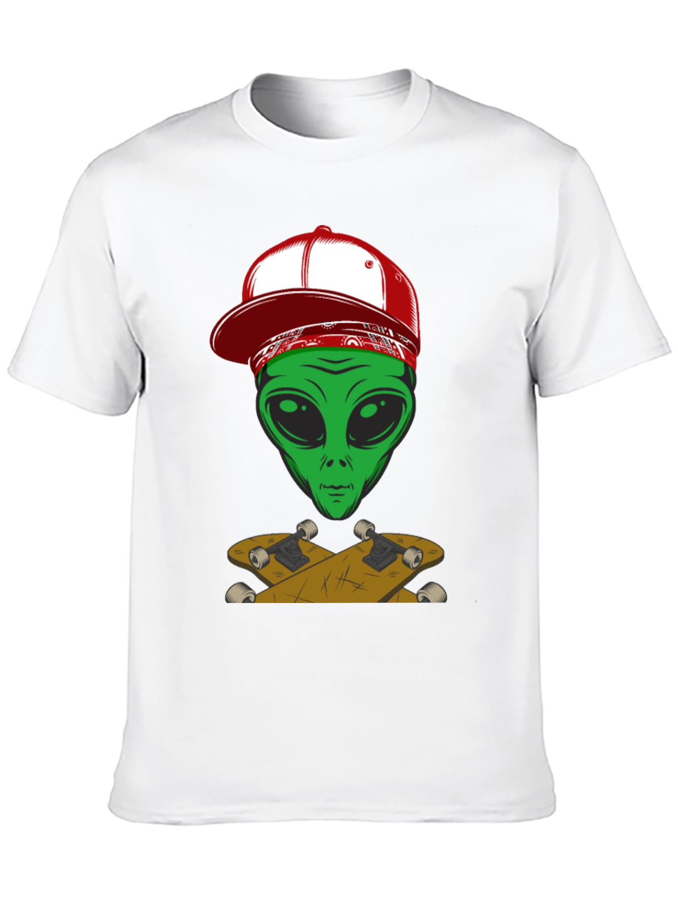 Alien Skateboarder Graphic Tee