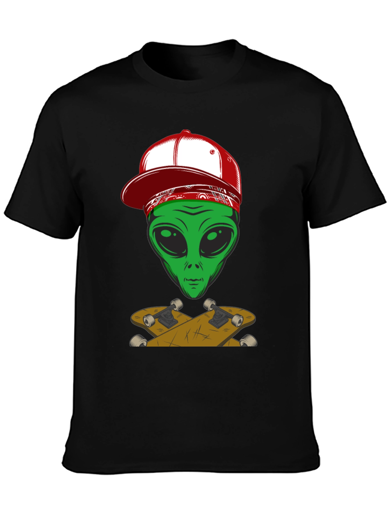 Alien Skateboarder Graphic Tee