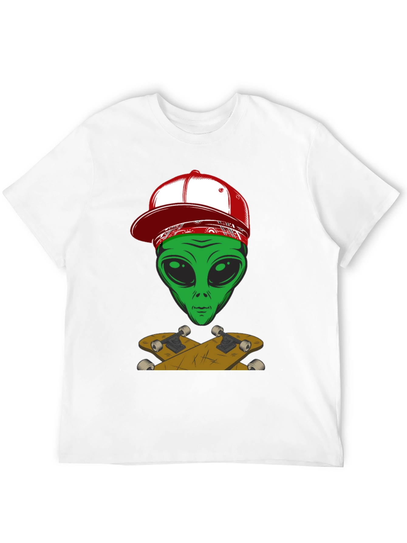 Alien Skateboarder Graphic Tee
