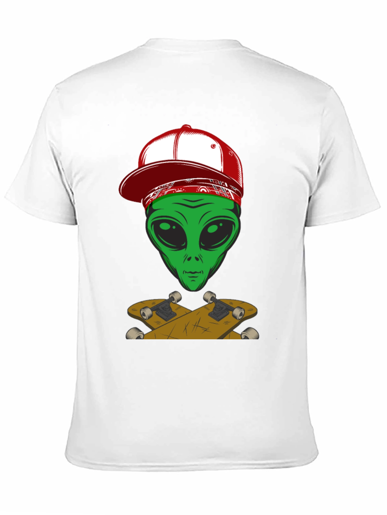 Alien Skateboarder Graphic Tee