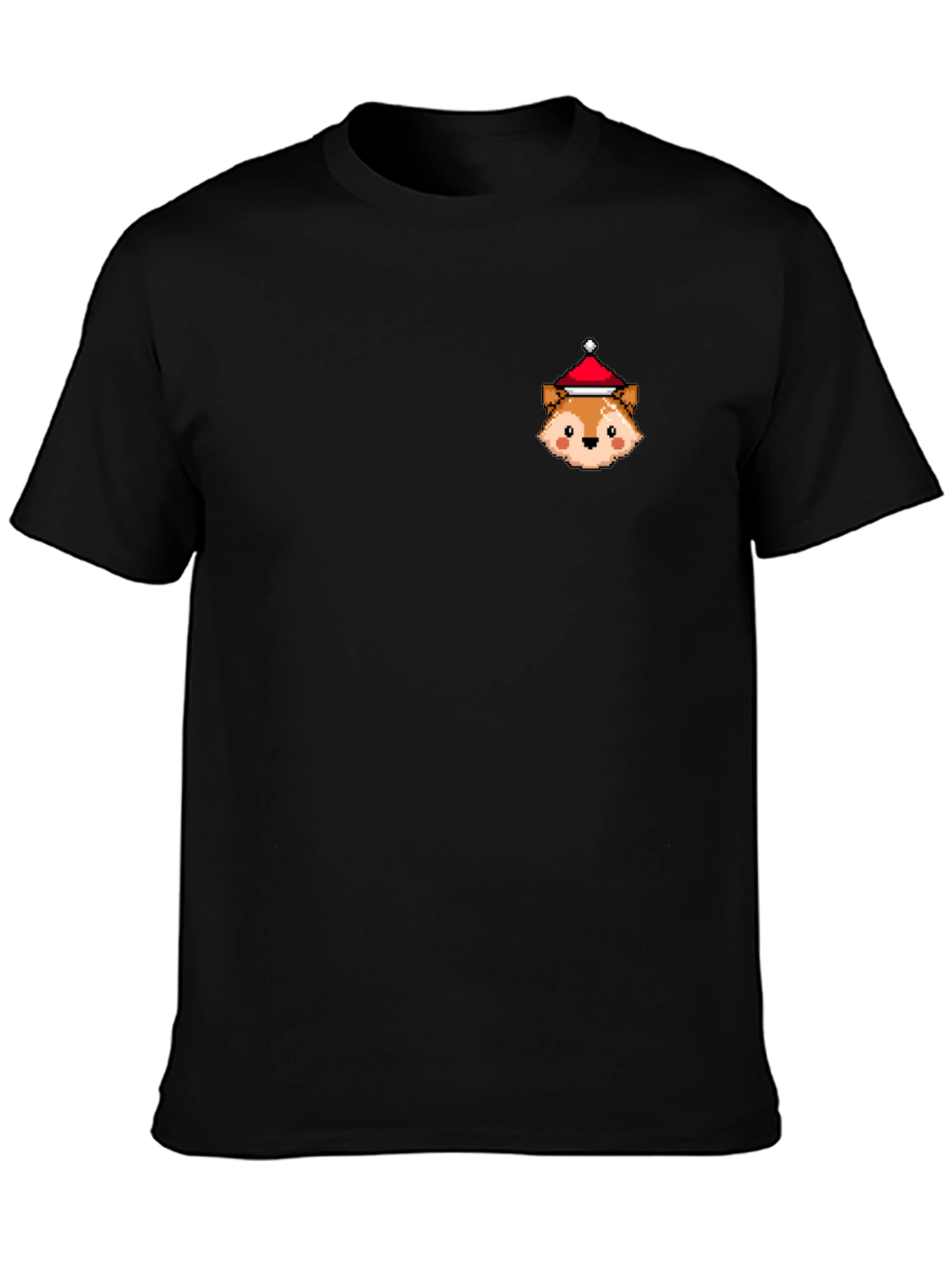 Festive Fox Pixel Art T-Shirt
