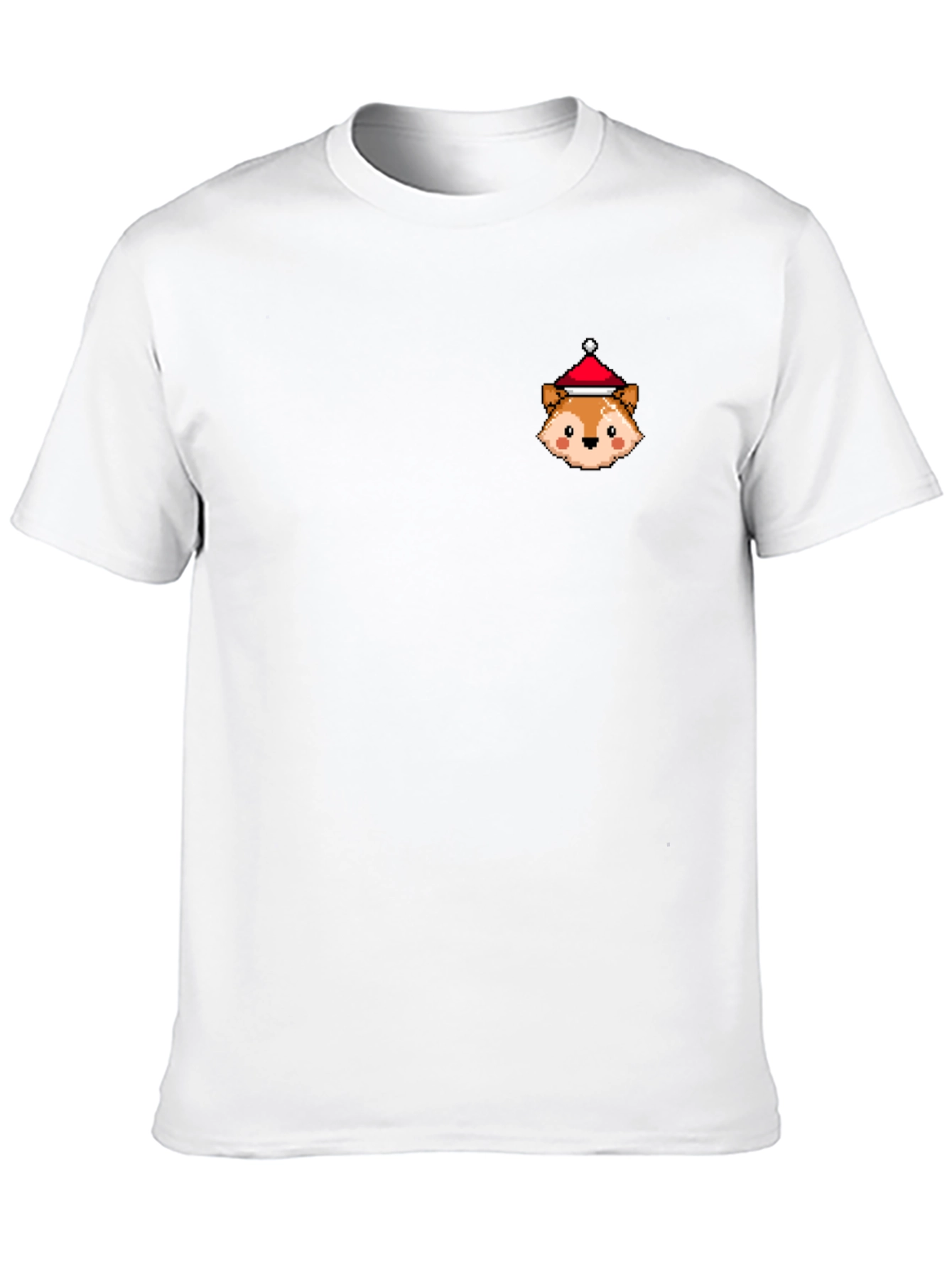 Festive Fox Pixel Art T-Shirt