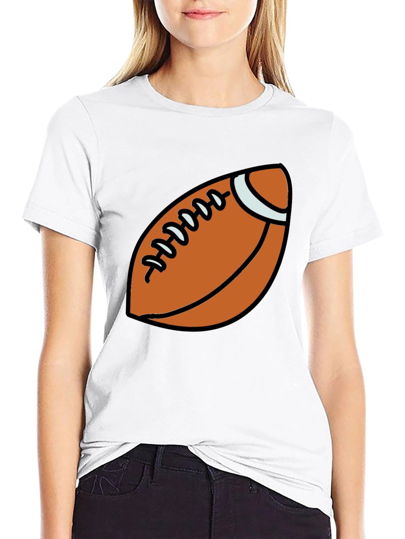 Football Graphic Black T-Shirt
