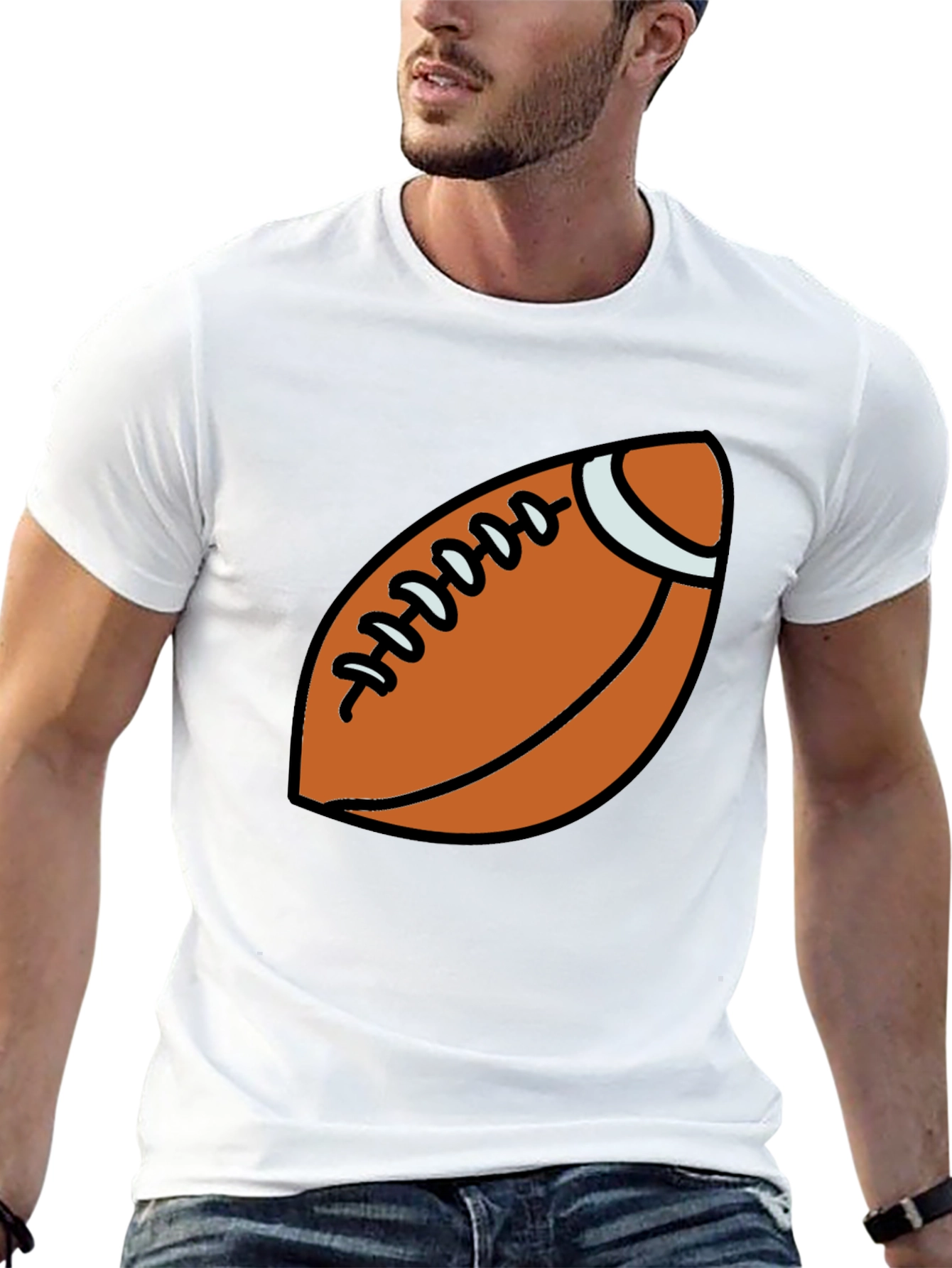 Football Graphic Black T-Shirt