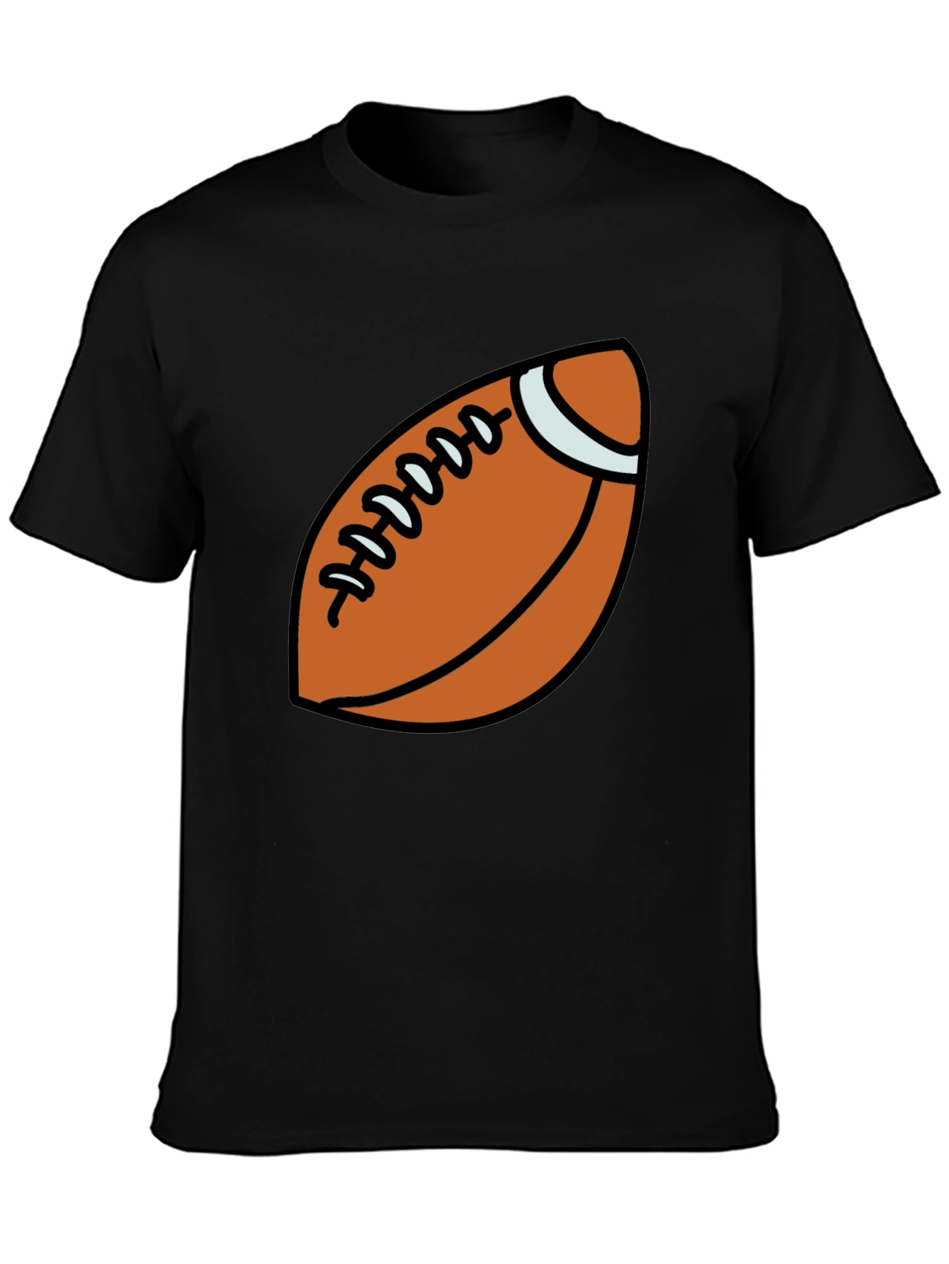 Football Graphic Black T-Shirt