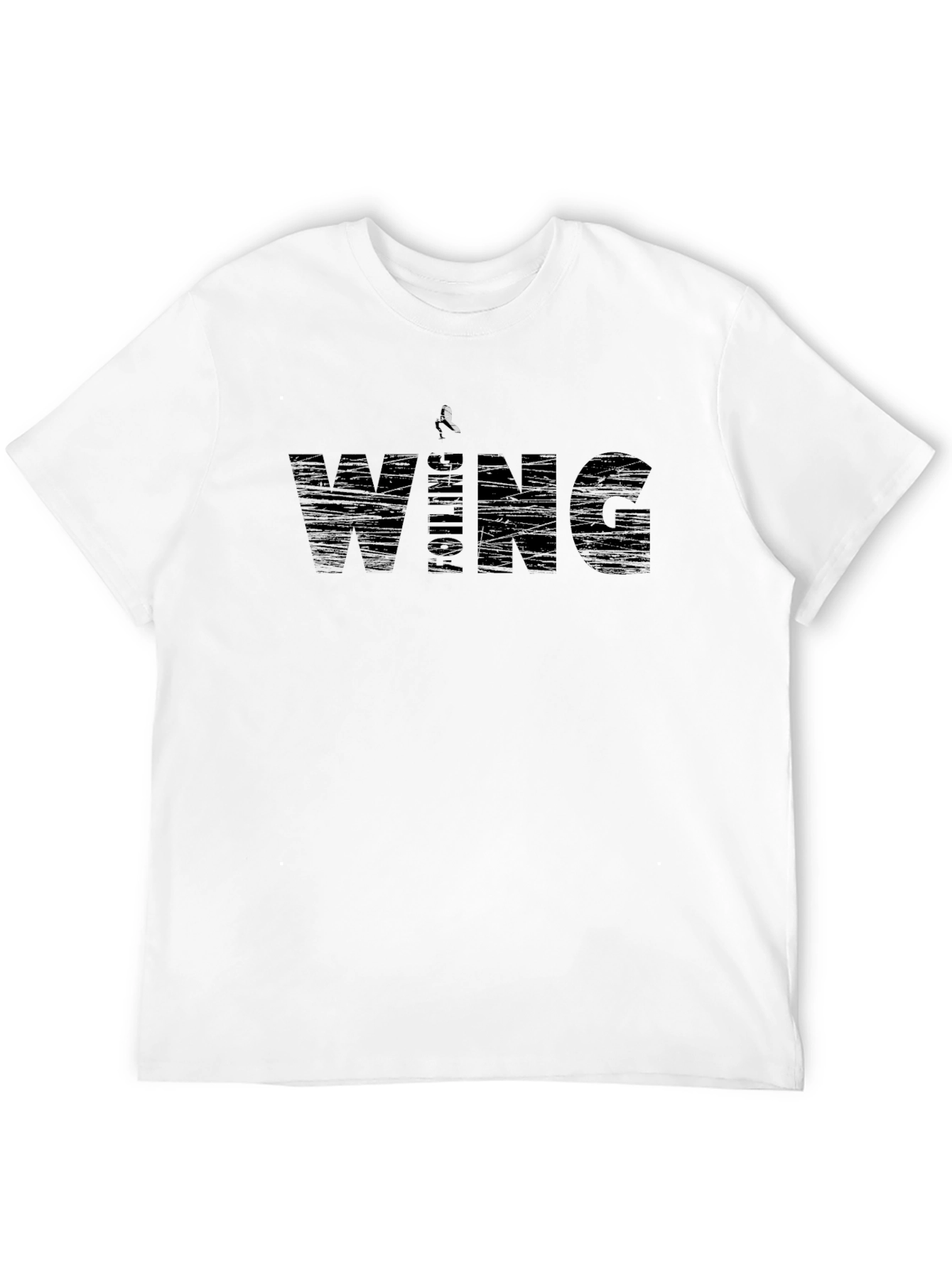 Foil Wing Surfing Graphic Tee - Black
