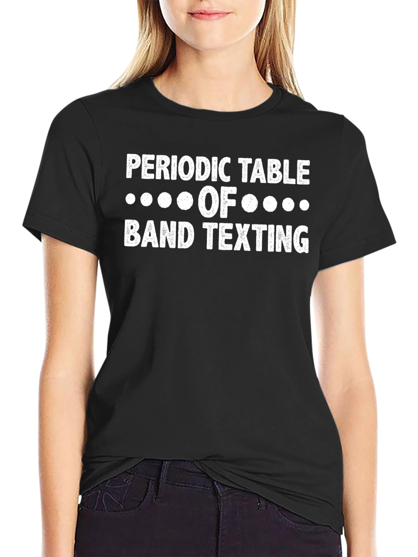 Periodic Table of Band Texting Black T-Shirt