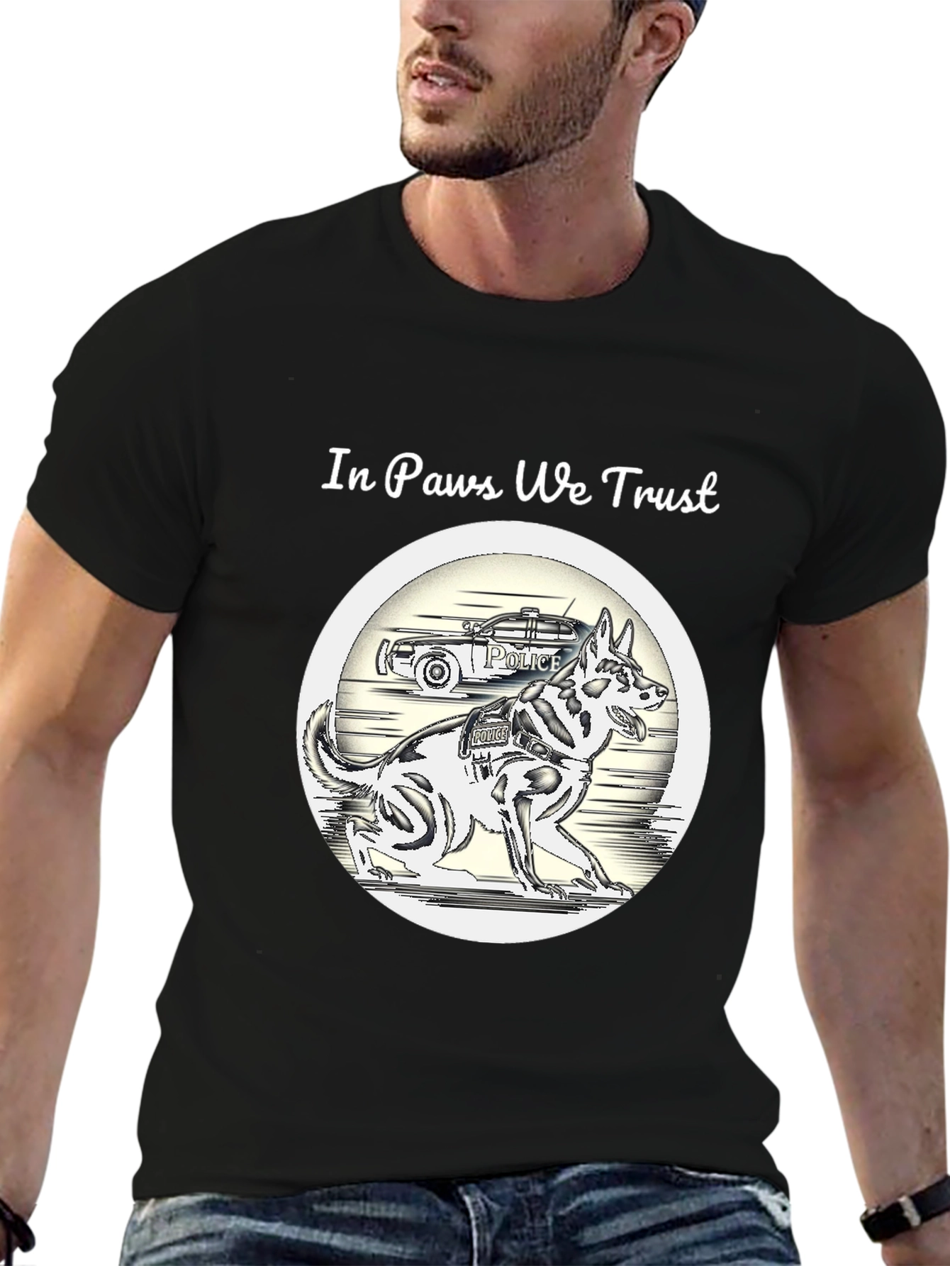 In Paws We Trust Police Dog T-Shirt