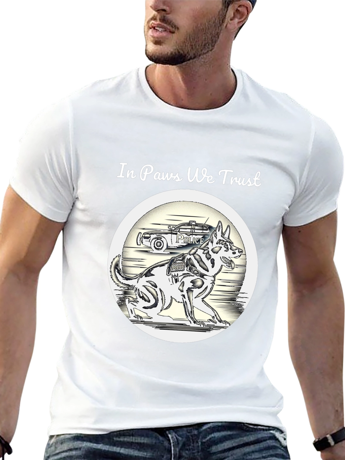 In Paws We Trust Police Dog T-Shirt