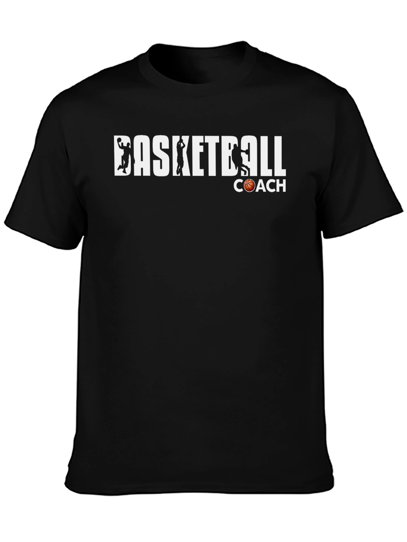 Basketball Coach T-Shirt - Black Graphic Tee