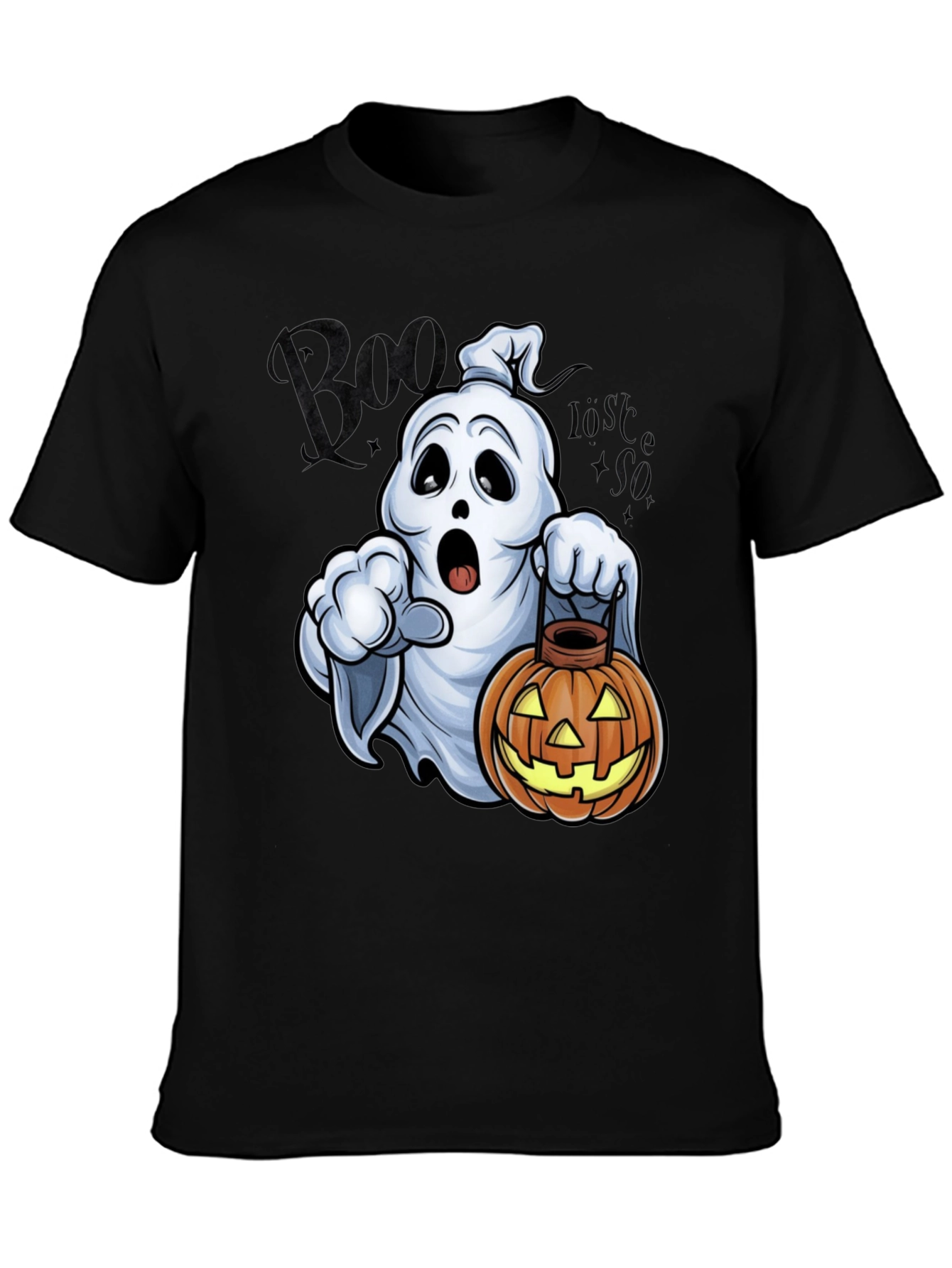 Halloween Ghost & Pumpkin Graphic Tee