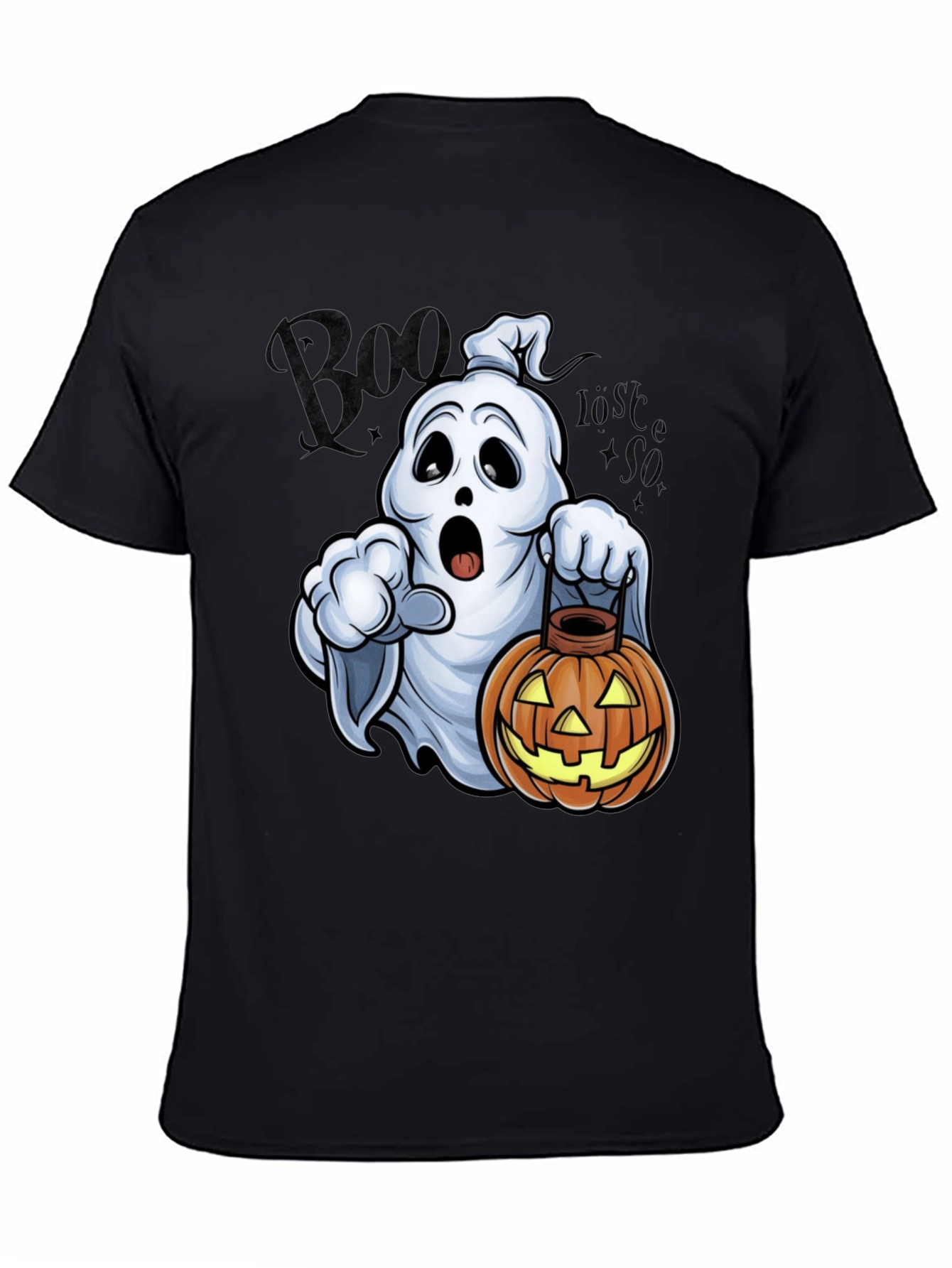 Halloween Ghost & Pumpkin Graphic Tee