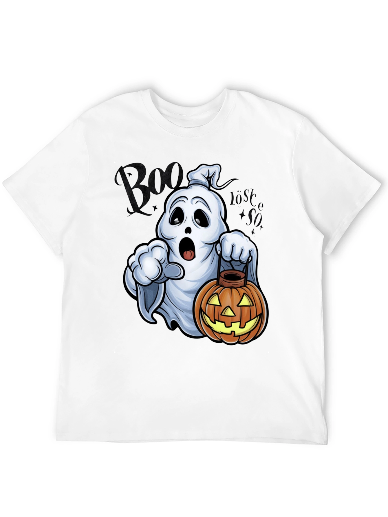 Halloween Ghost & Pumpkin Graphic Tee
