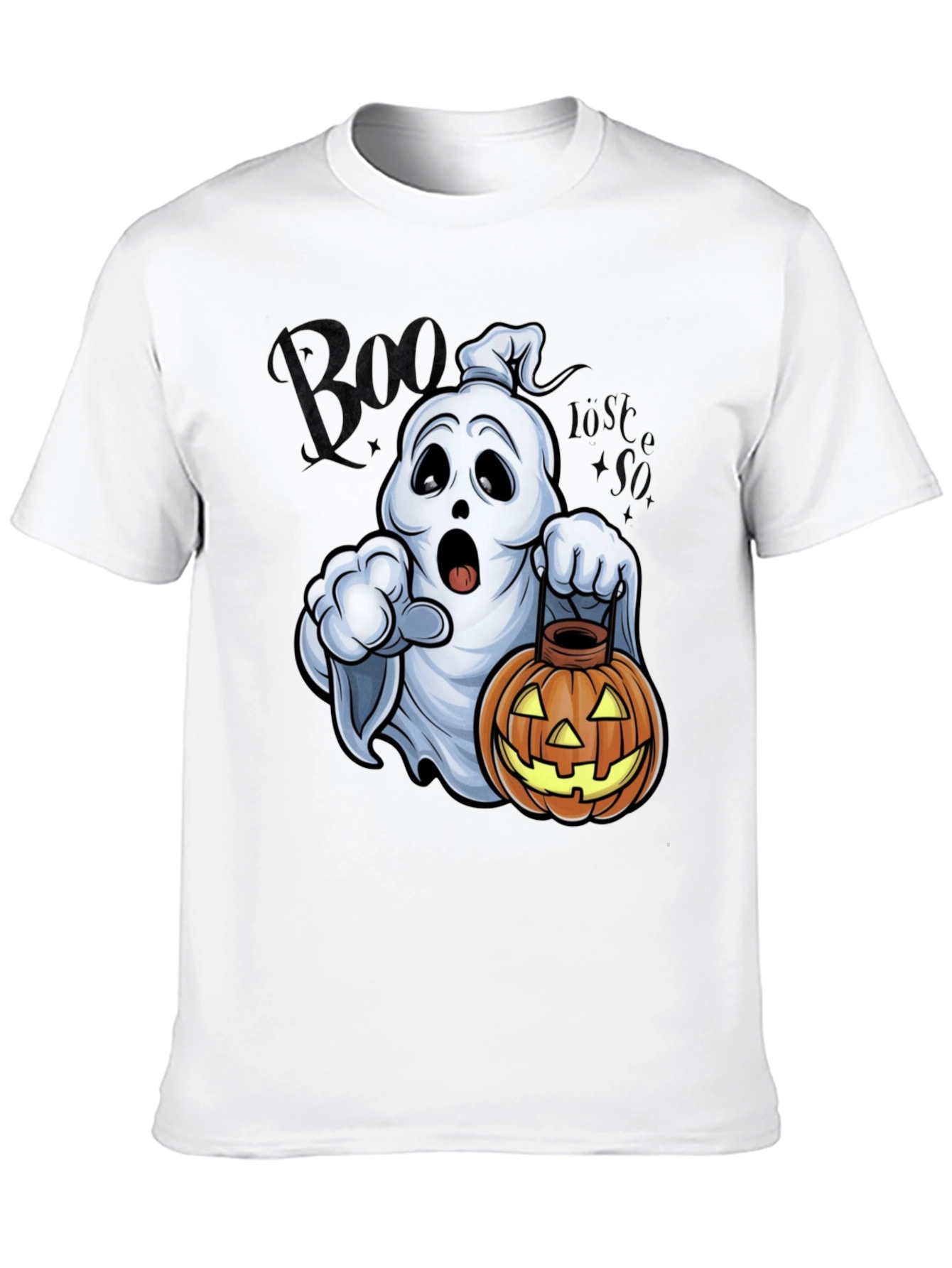 Halloween Ghost & Pumpkin Graphic Tee