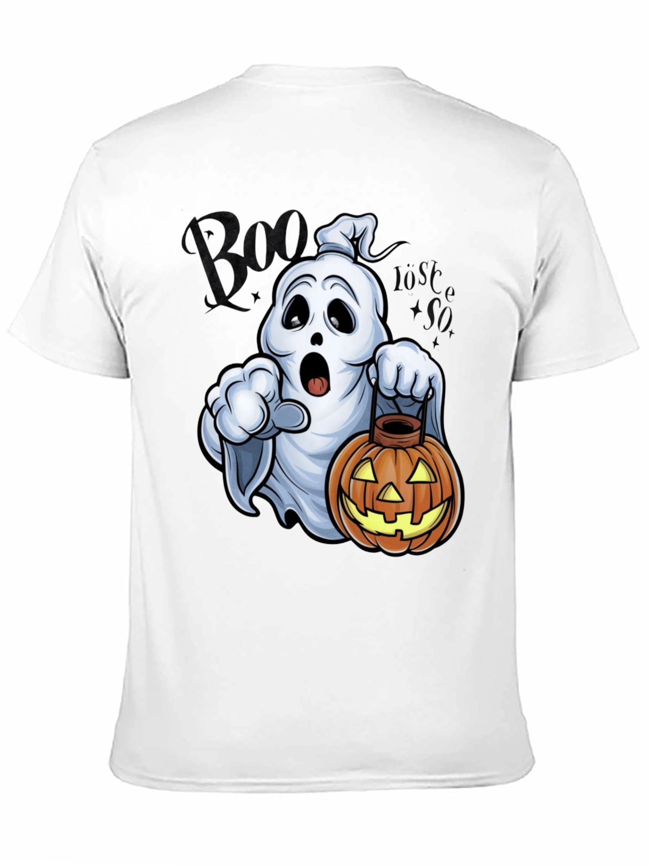 Halloween Ghost & Pumpkin Graphic Tee