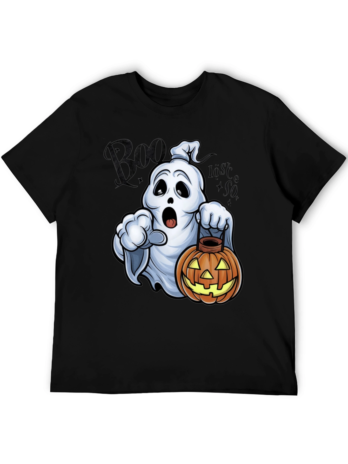 Halloween Ghost & Pumpkin Graphic Tee