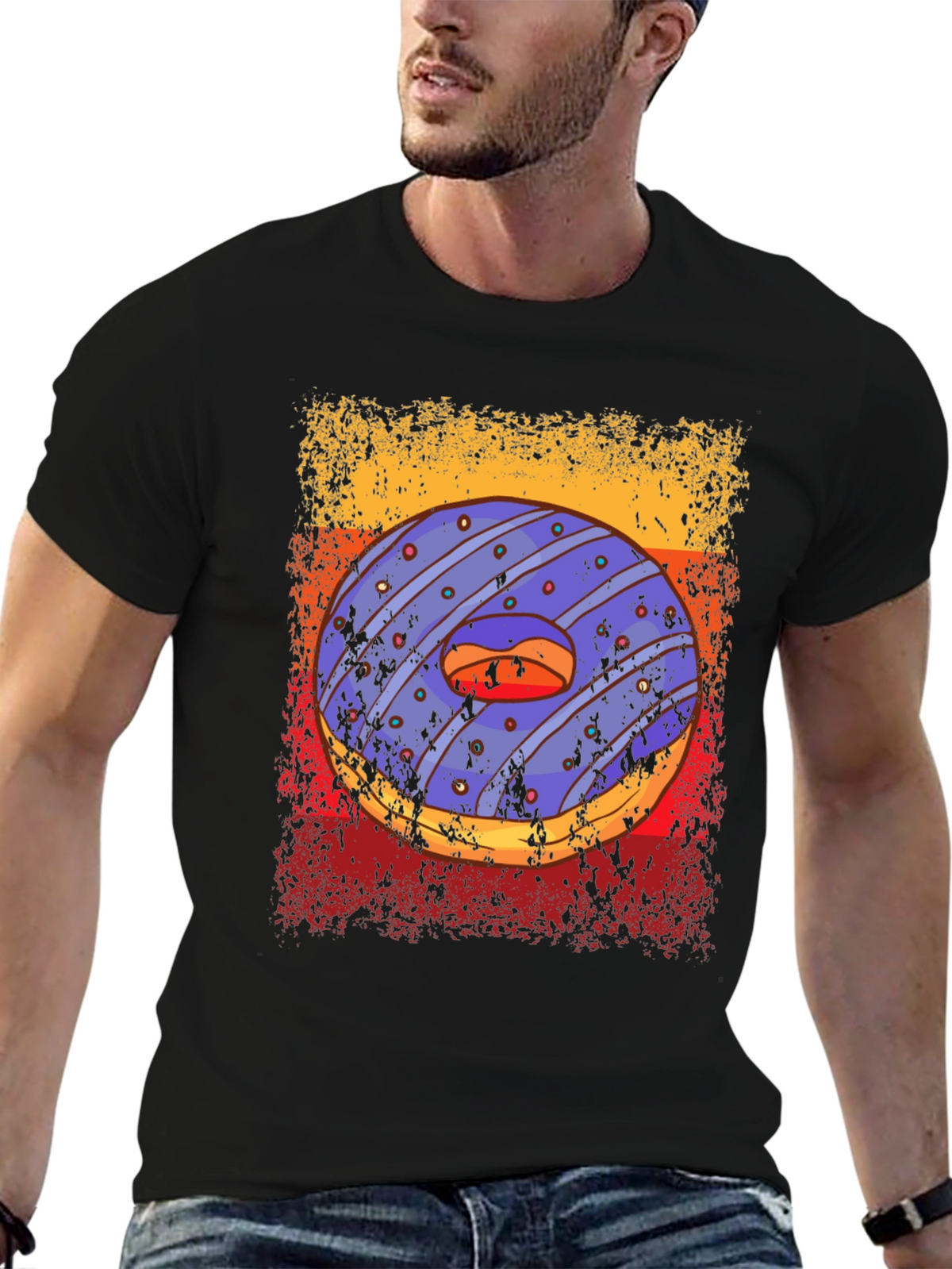 Donut Graphic T-Shirt - Edgy Streetwear Style
