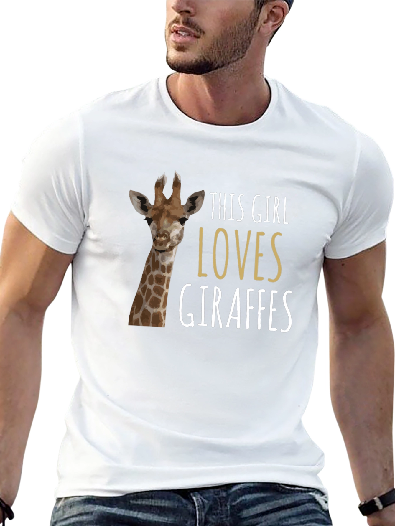 Giraffe Lover T-Shirt - Womens Animal Graphic Tee