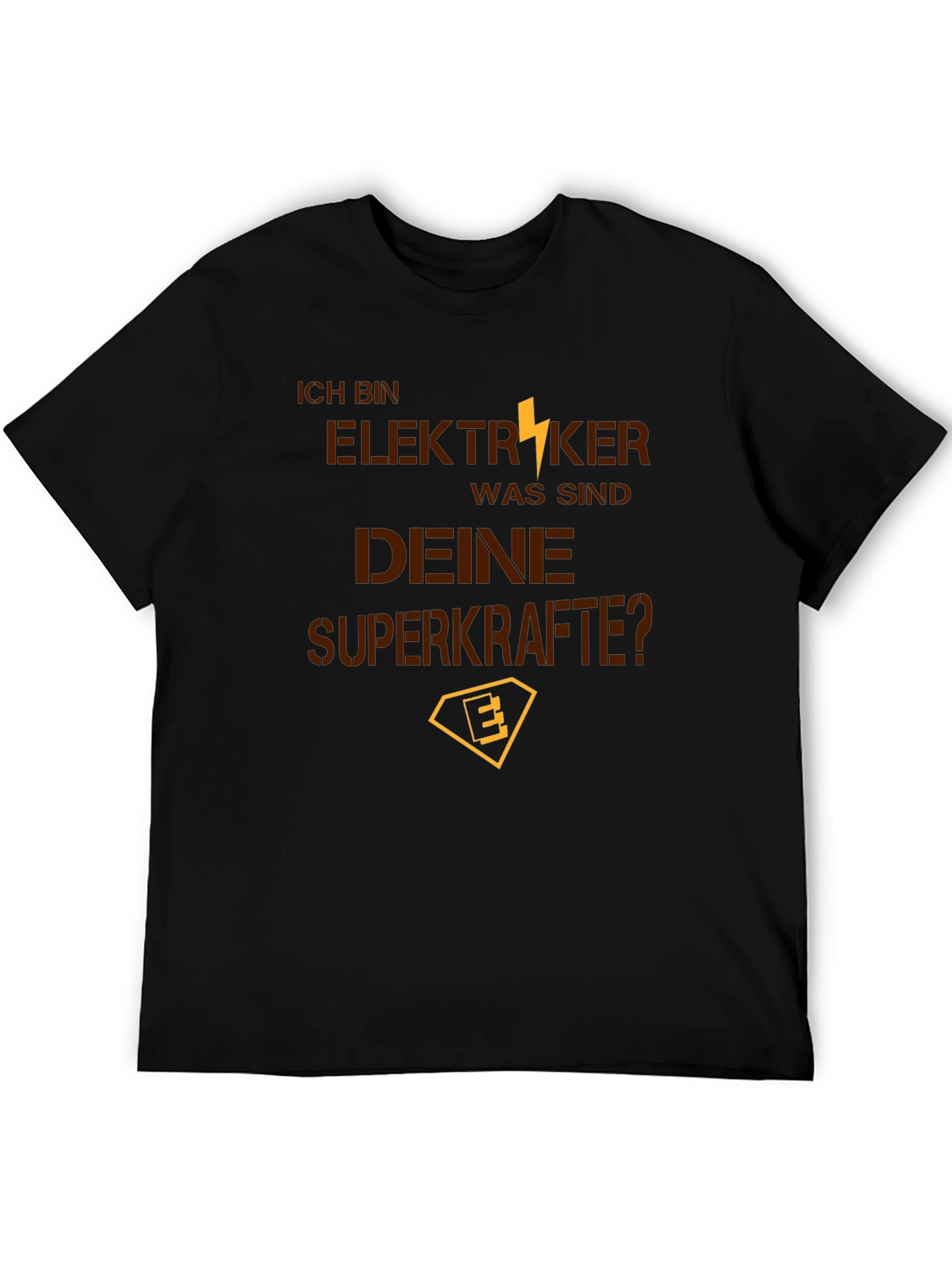Electrician Superpowers Black T-Shirt