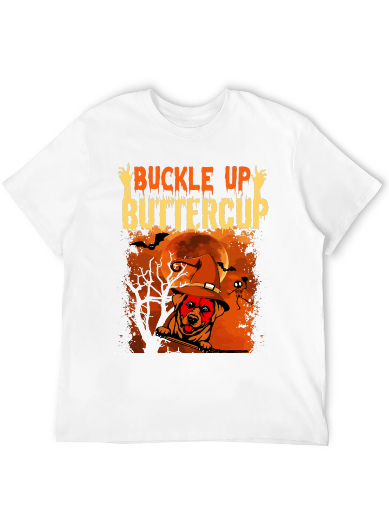 Buckle Up Buttercup Halloween Dog T-Shirt