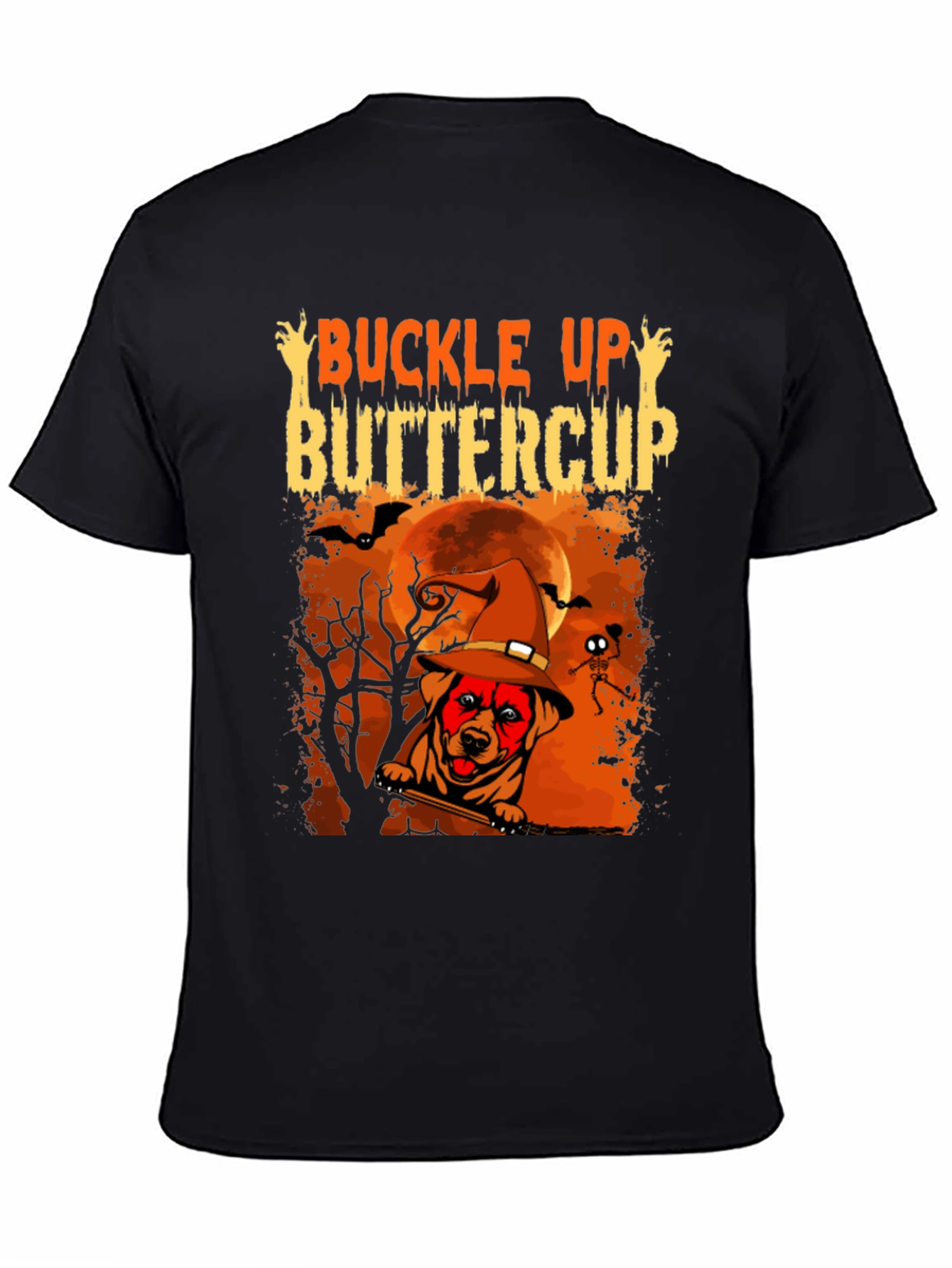 Buckle Up Buttercup Halloween Dog T-Shirt