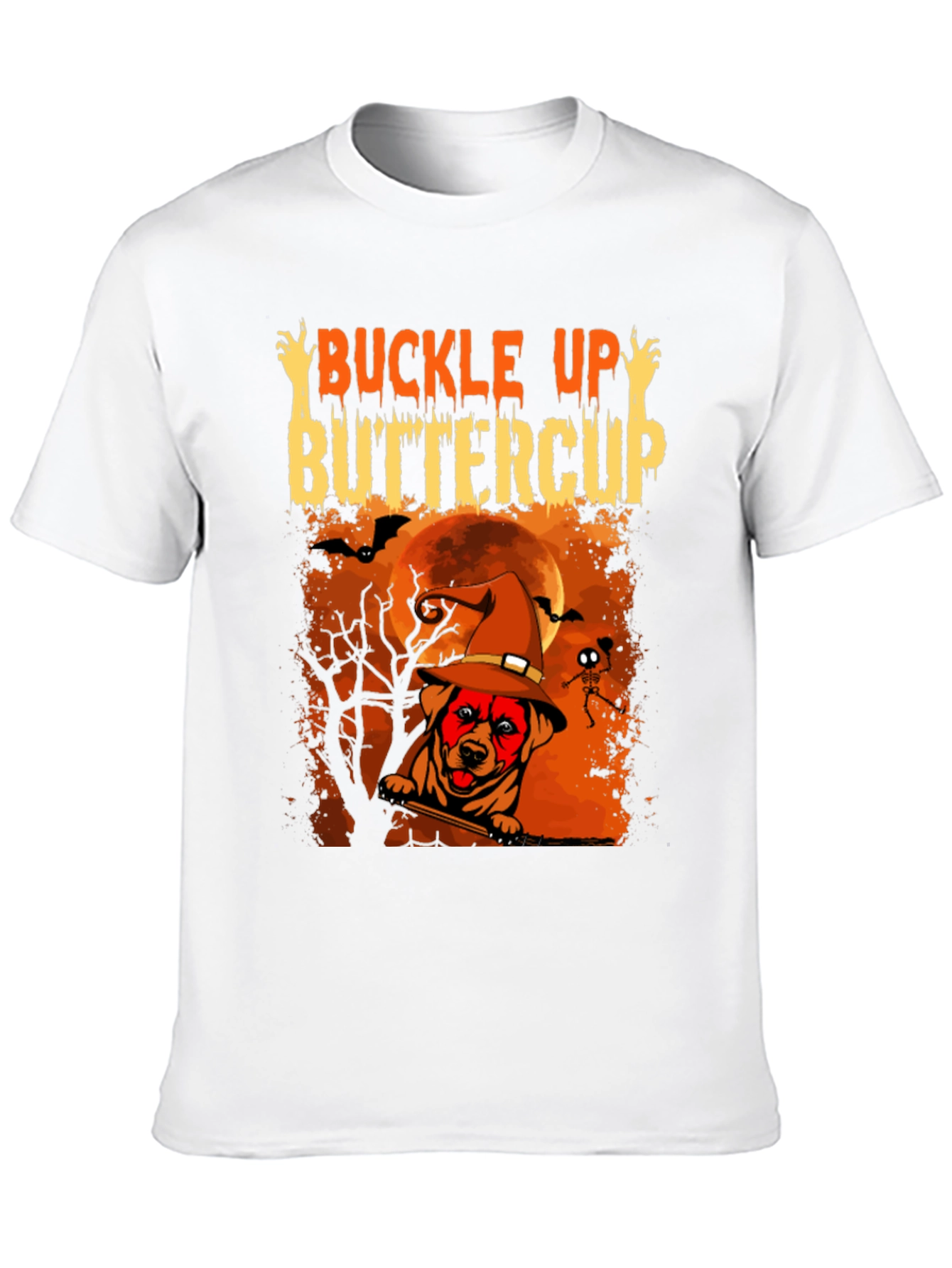 Buckle Up Buttercup Halloween Dog T-Shirt