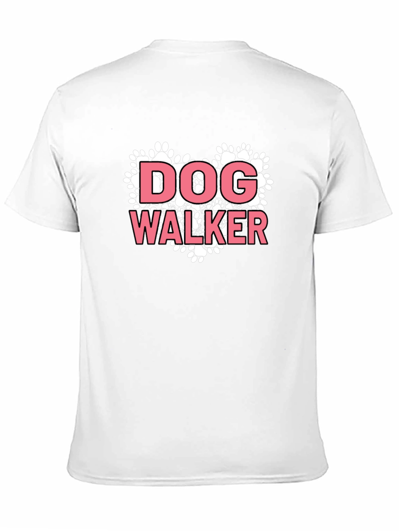 Dog Walker Paw Print Heart Graphic Tee
