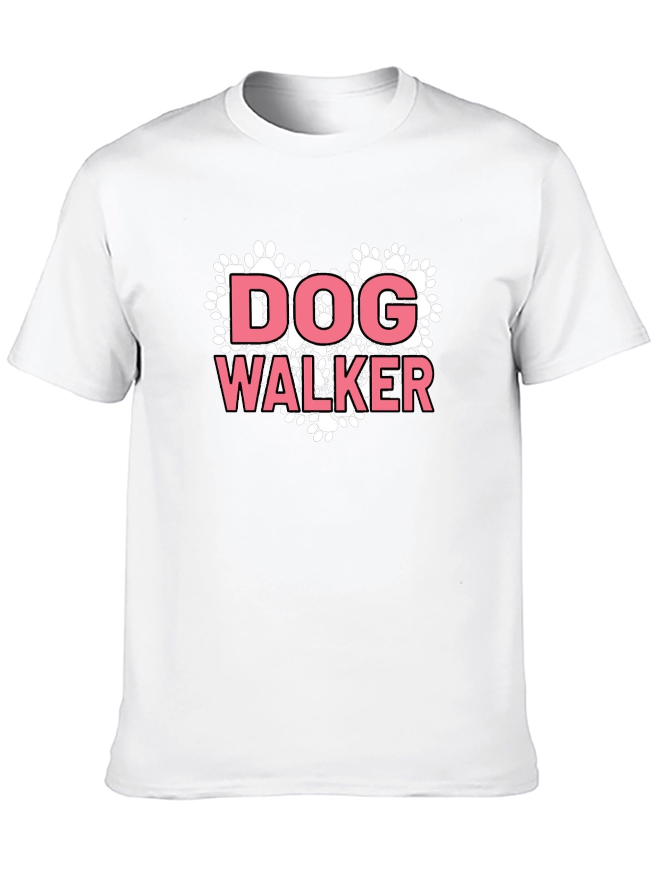 Dog Walker Paw Print Heart Graphic Tee