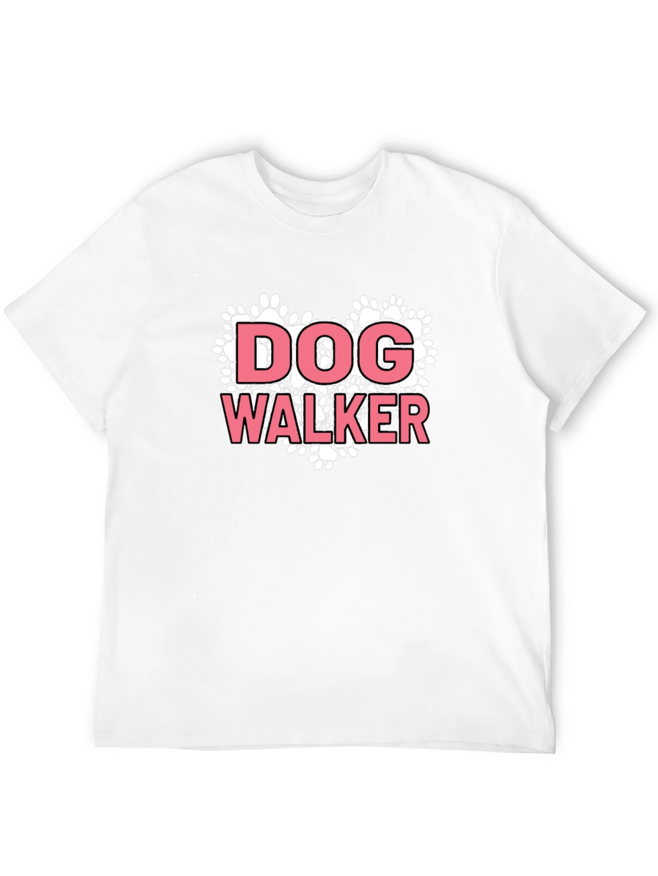 Dog Walker Paw Print Heart Graphic Tee