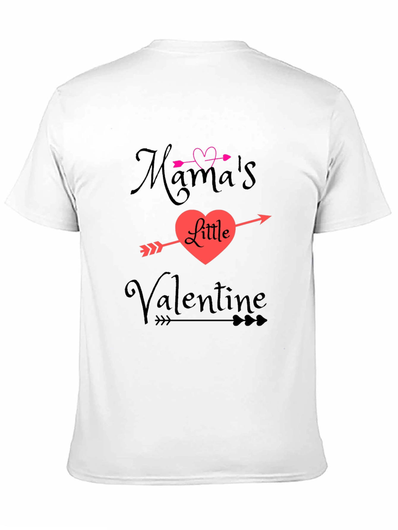 Mamas Little Valentine Arrow Heart Black T-Shirt