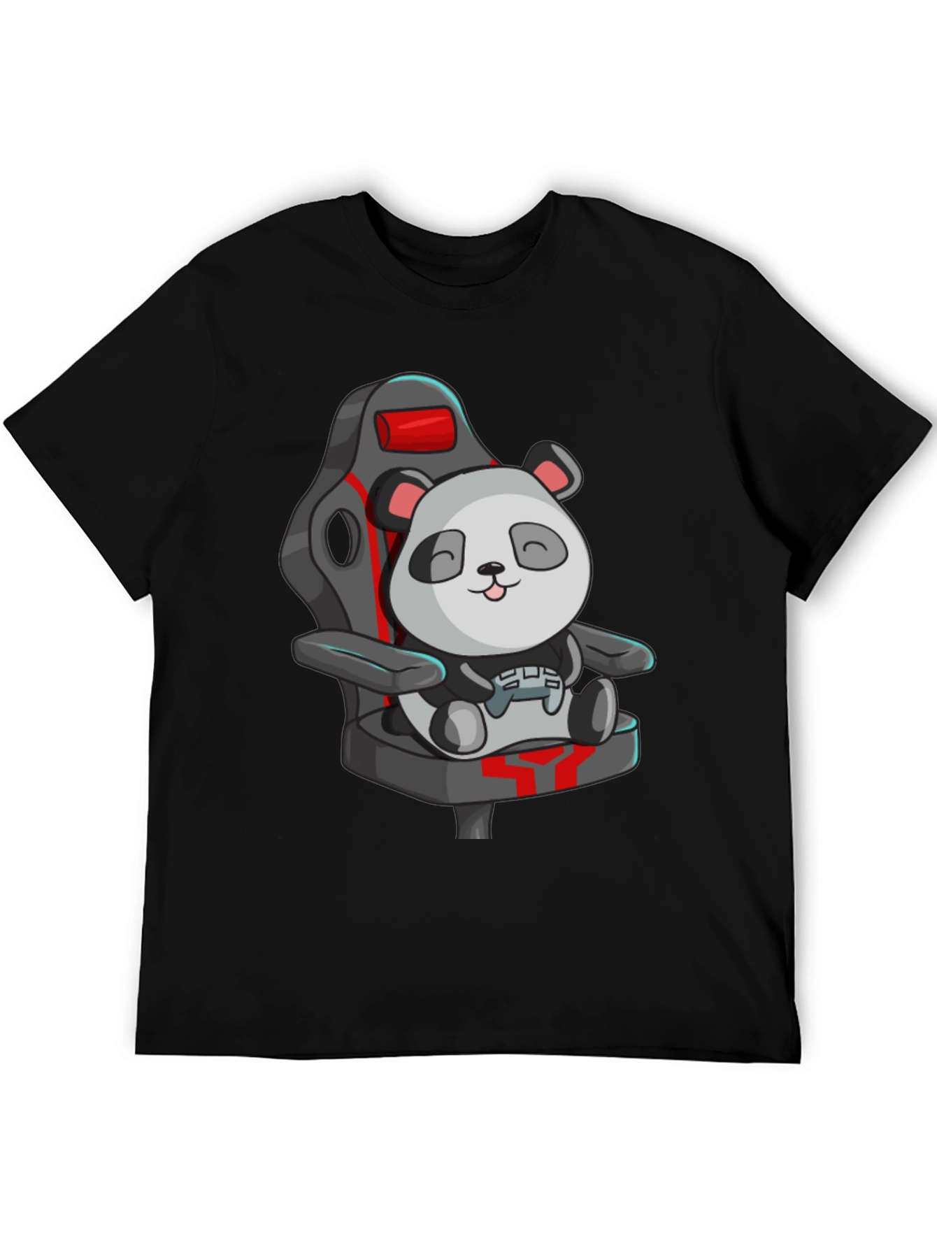 Gaming Panda T-Shirt - Cute Cartoon Design