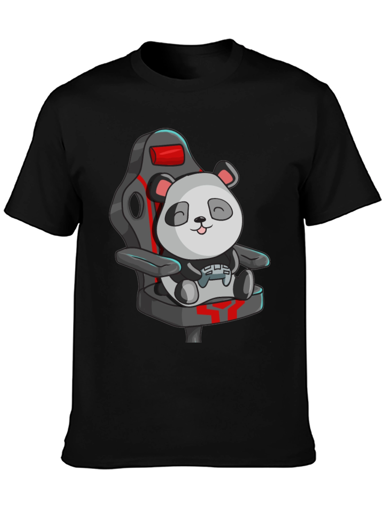 Gaming Panda T-Shirt - Cute Cartoon Design