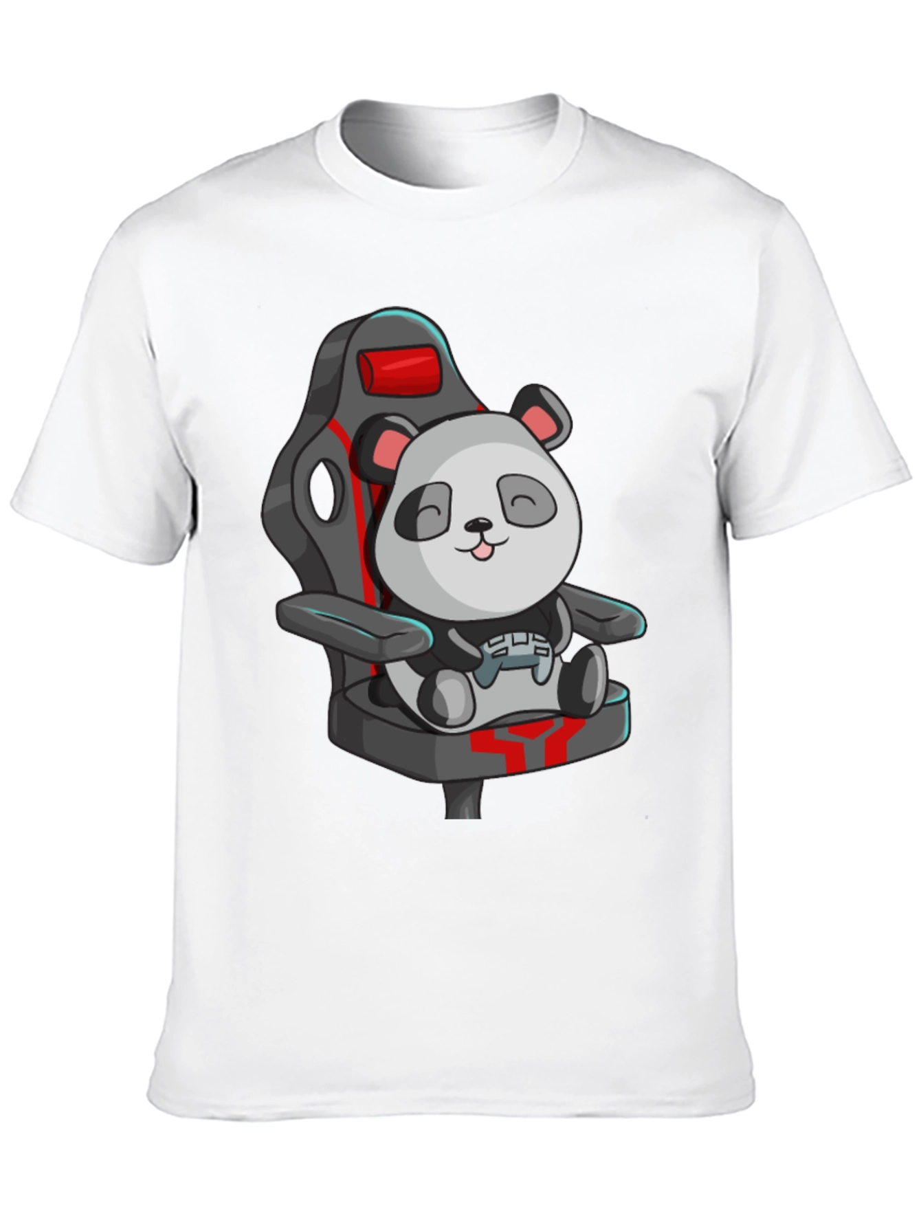 Gaming Panda T-Shirt - Cute Cartoon Design