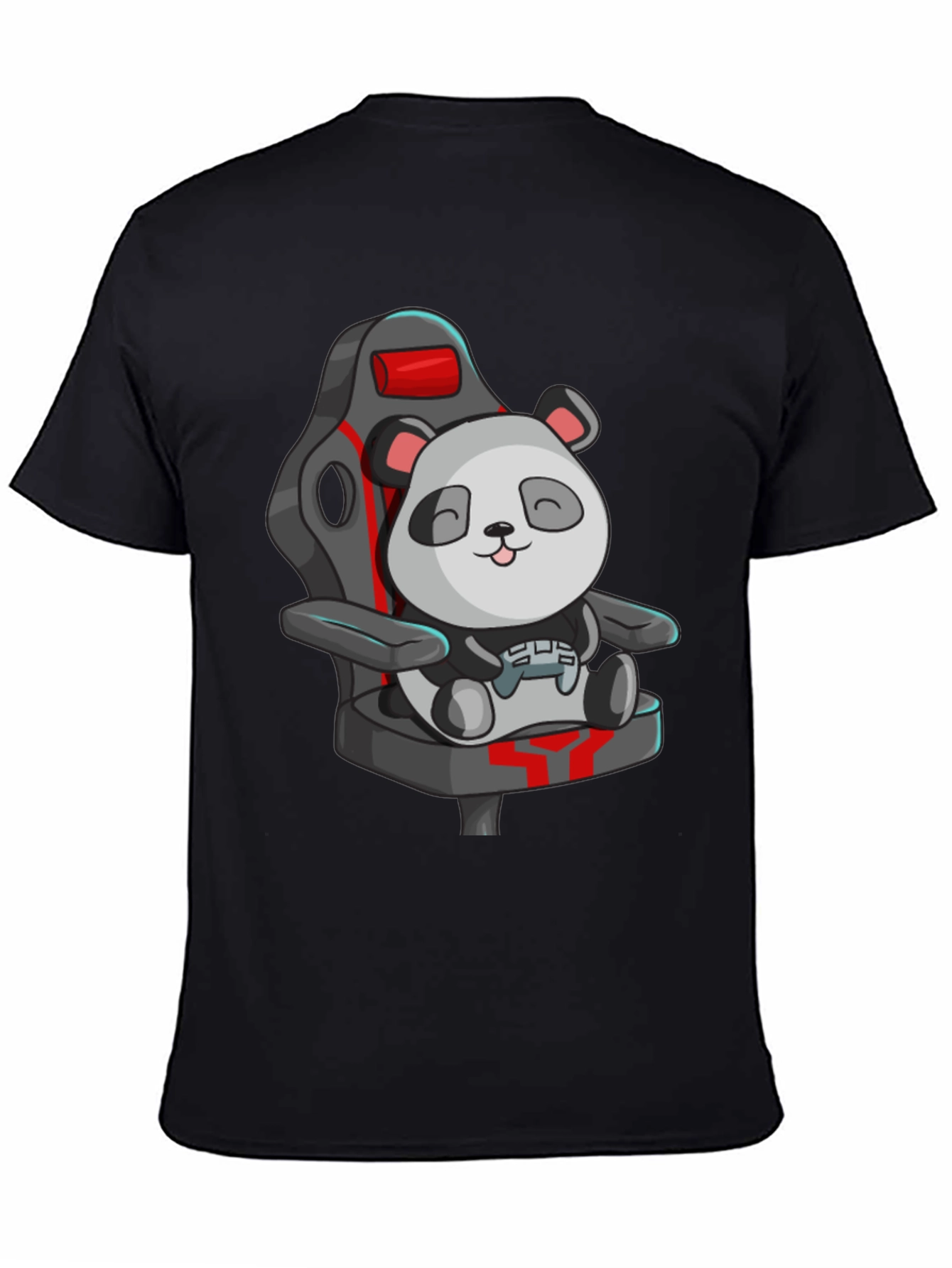 Gaming Panda T-Shirt - Cute Cartoon Design