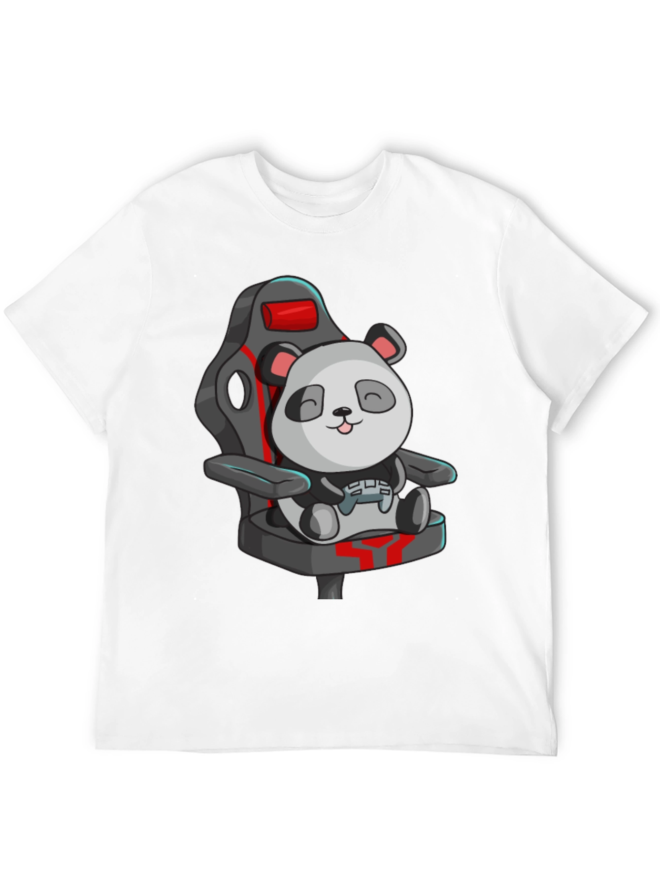 Gaming Panda T-Shirt - Cute Cartoon Design
