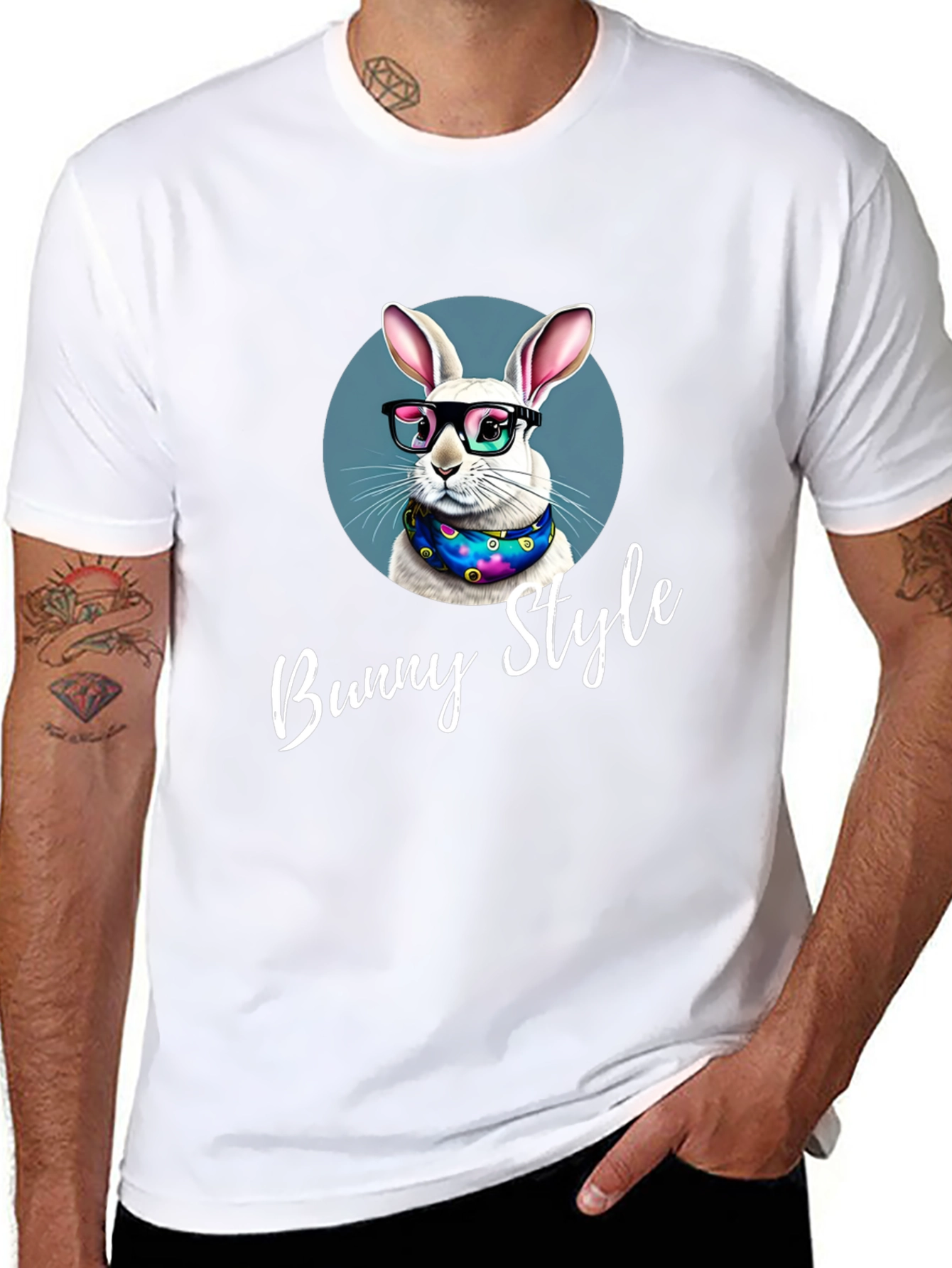 Bunny Style T-Shirt - Cool Rabbit Design