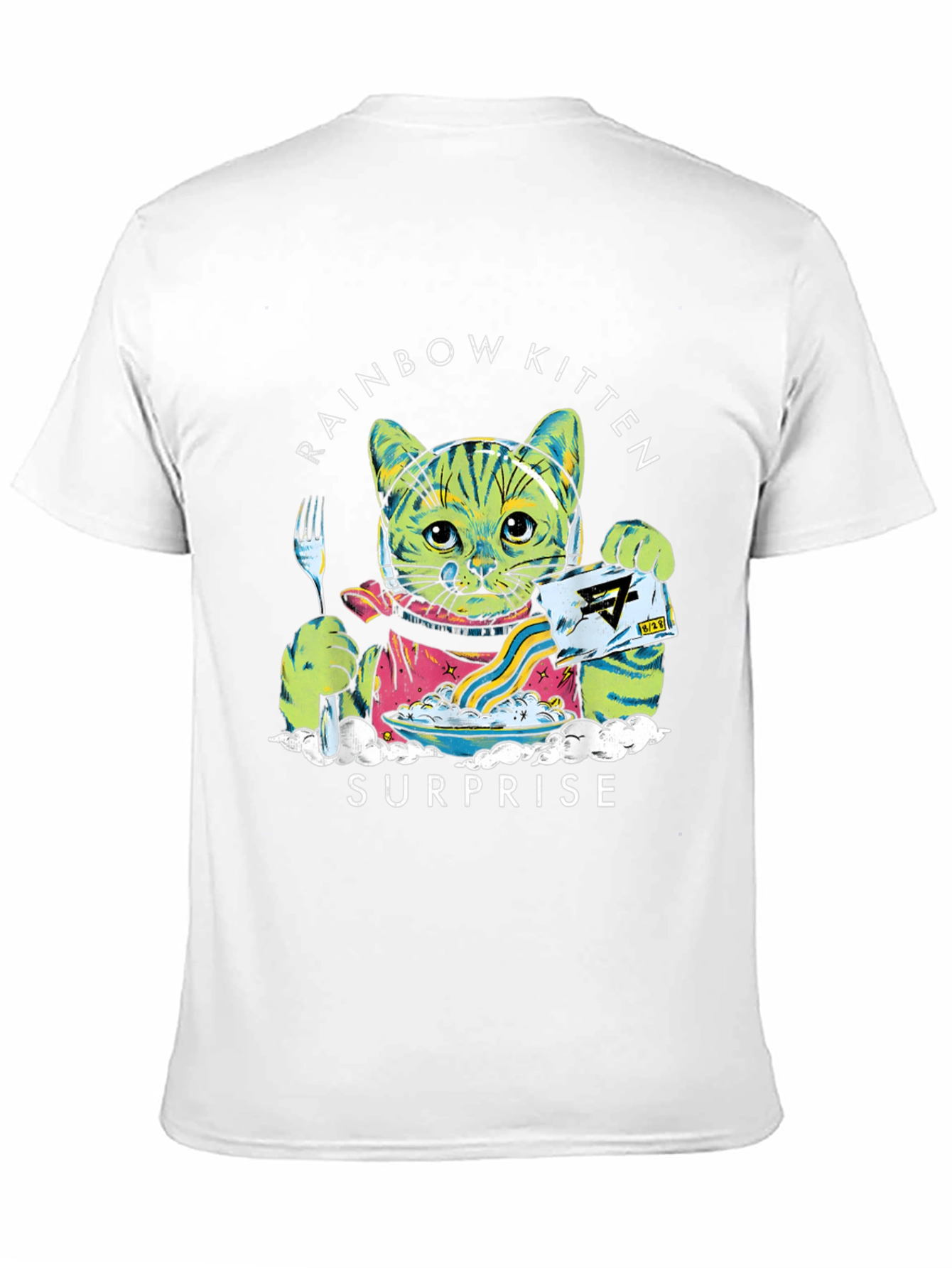 Rainbow Kitten Surprise Black T-Shirt