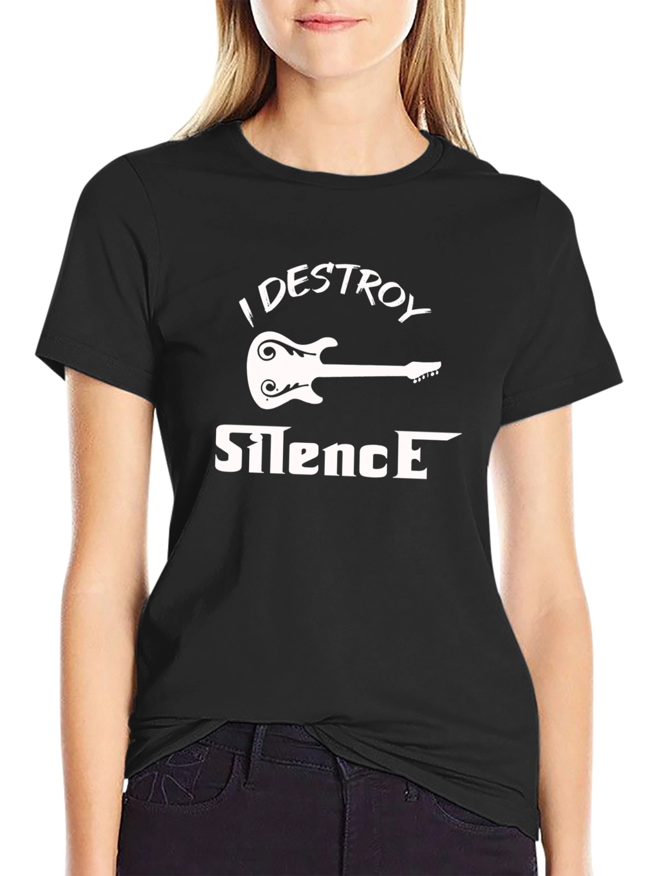 I Destroy Silence Guitar Graphic T-Shirt