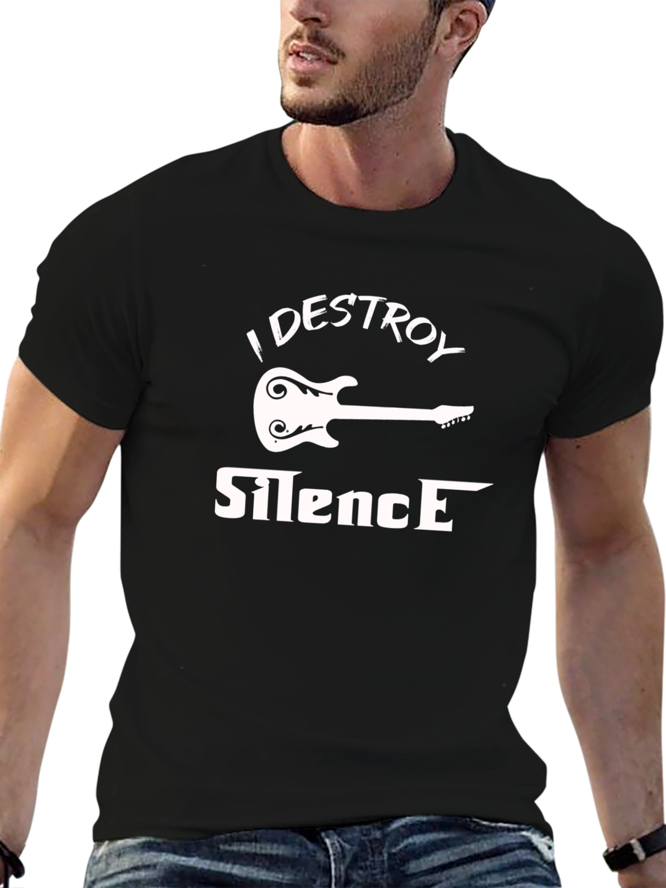 I Destroy Silence Guitar Graphic T-Shirt