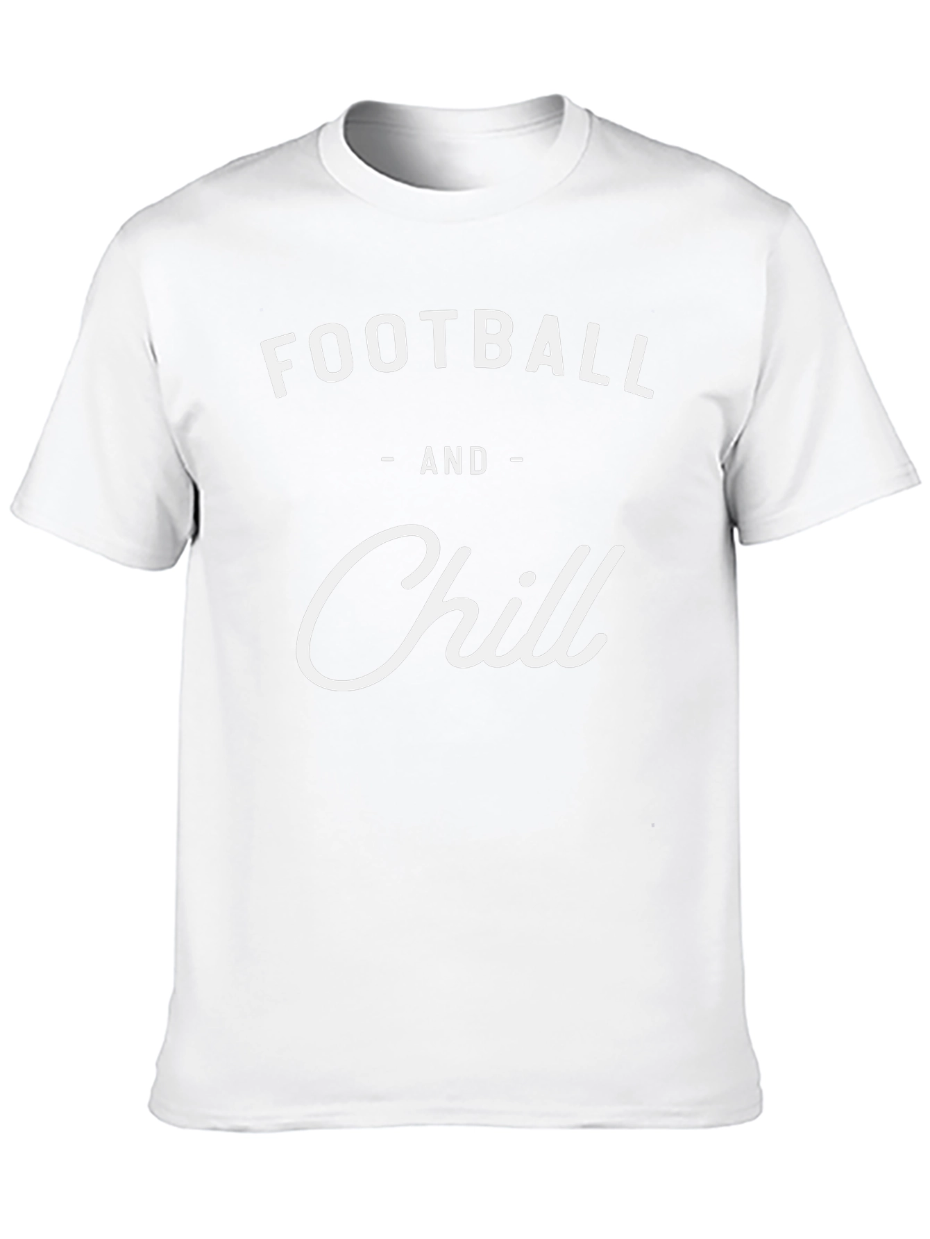 Football and Chill Black Graphic T-Shirt