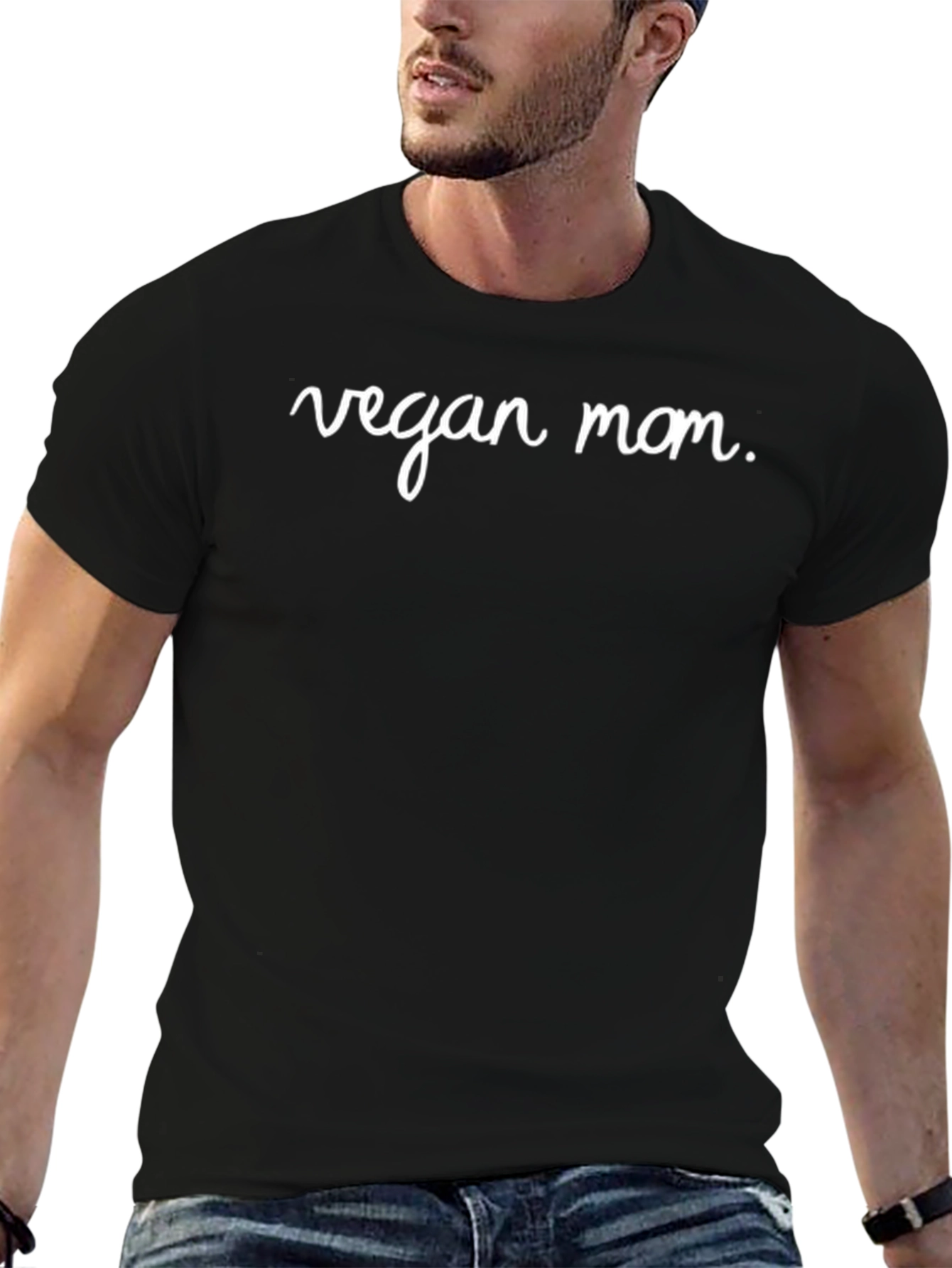Vegan Mom Graphic Tee - Black T-Shirt