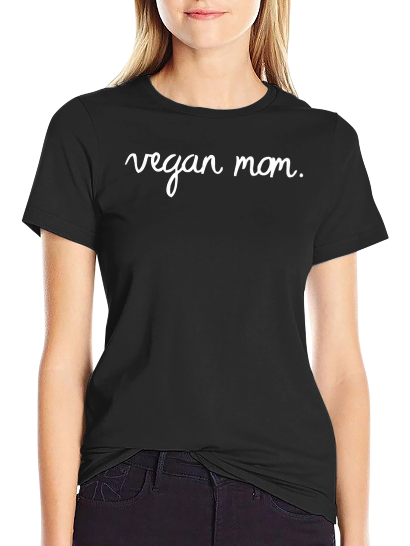 Vegan Mom Graphic Tee - Black T-Shirt